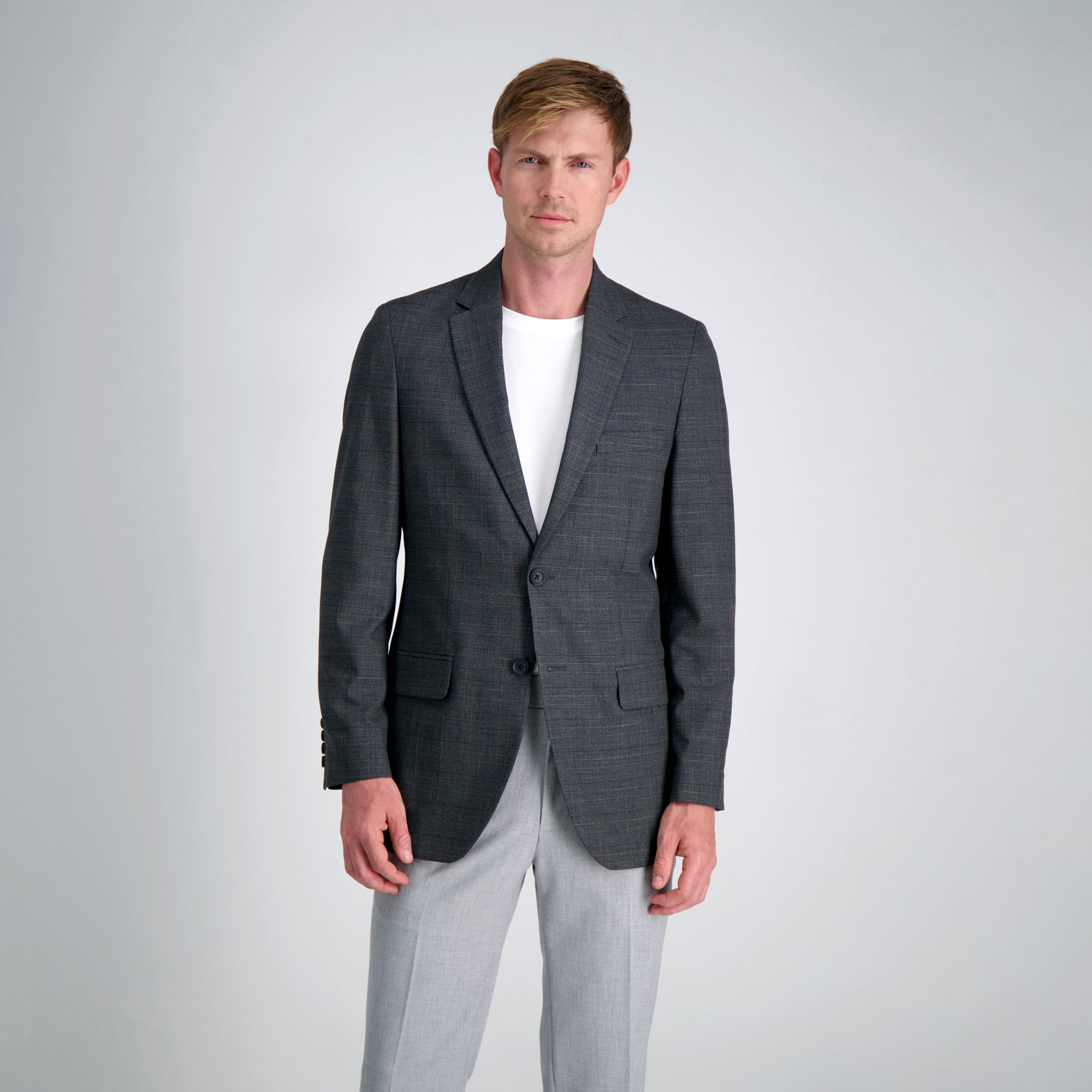 J.M. Haggar Textured Glen Plaid Sport Coat, , hi-res