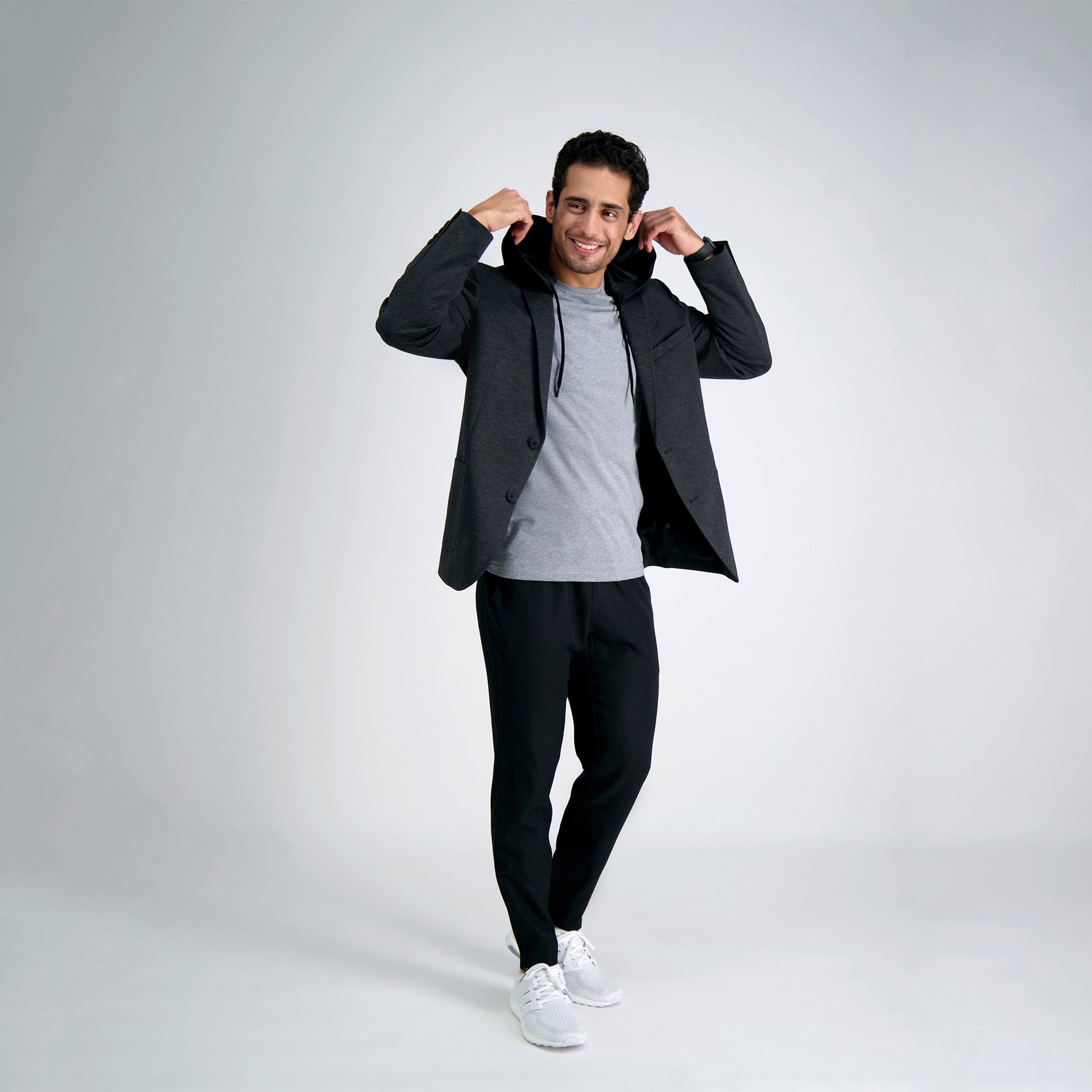 Haggar® Smart Wash® Hoodie Sport Coat - Haggar.com#color_charcoal heather