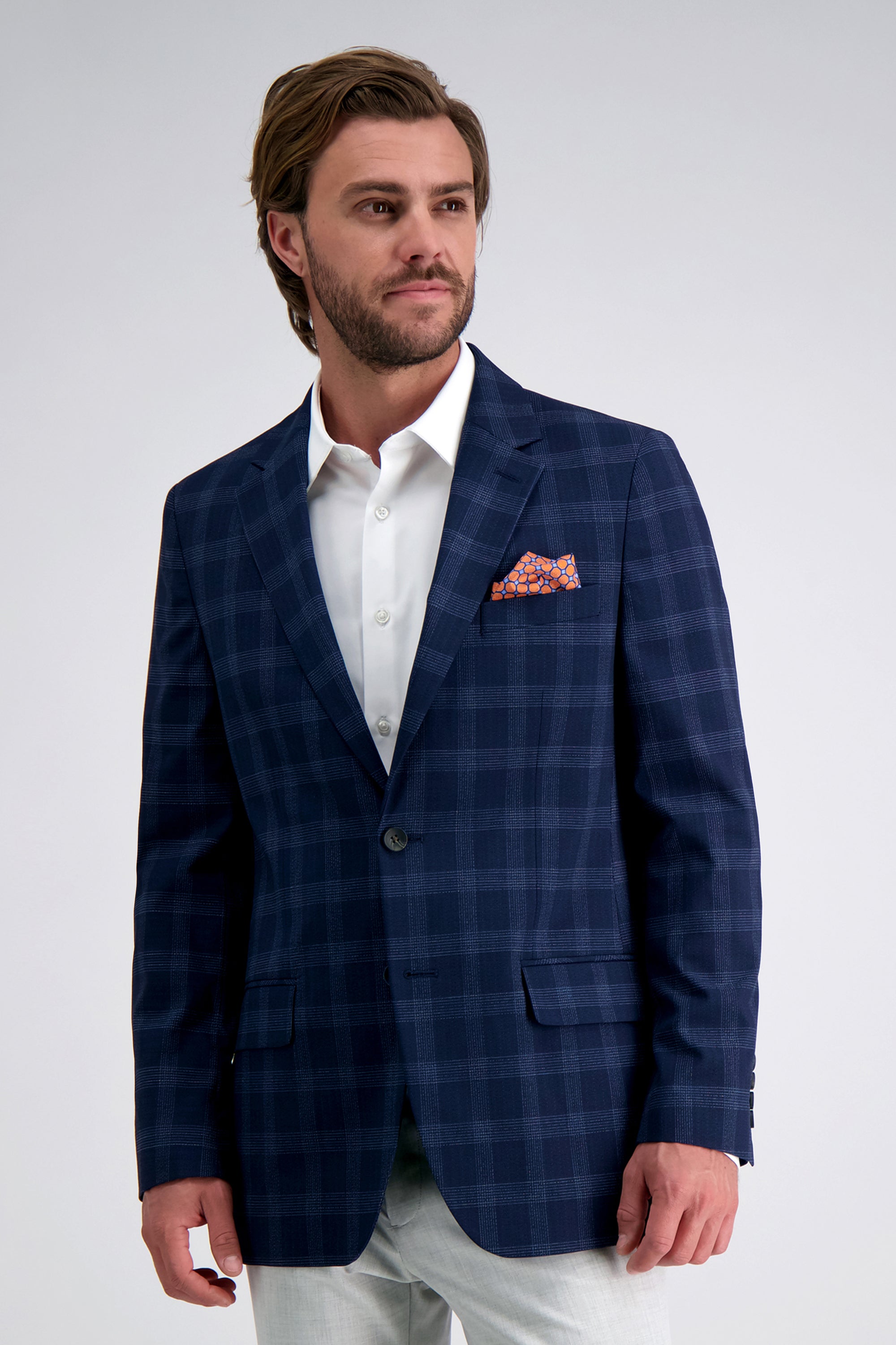 J.M. Haggar Large Check Coat, , hi-res