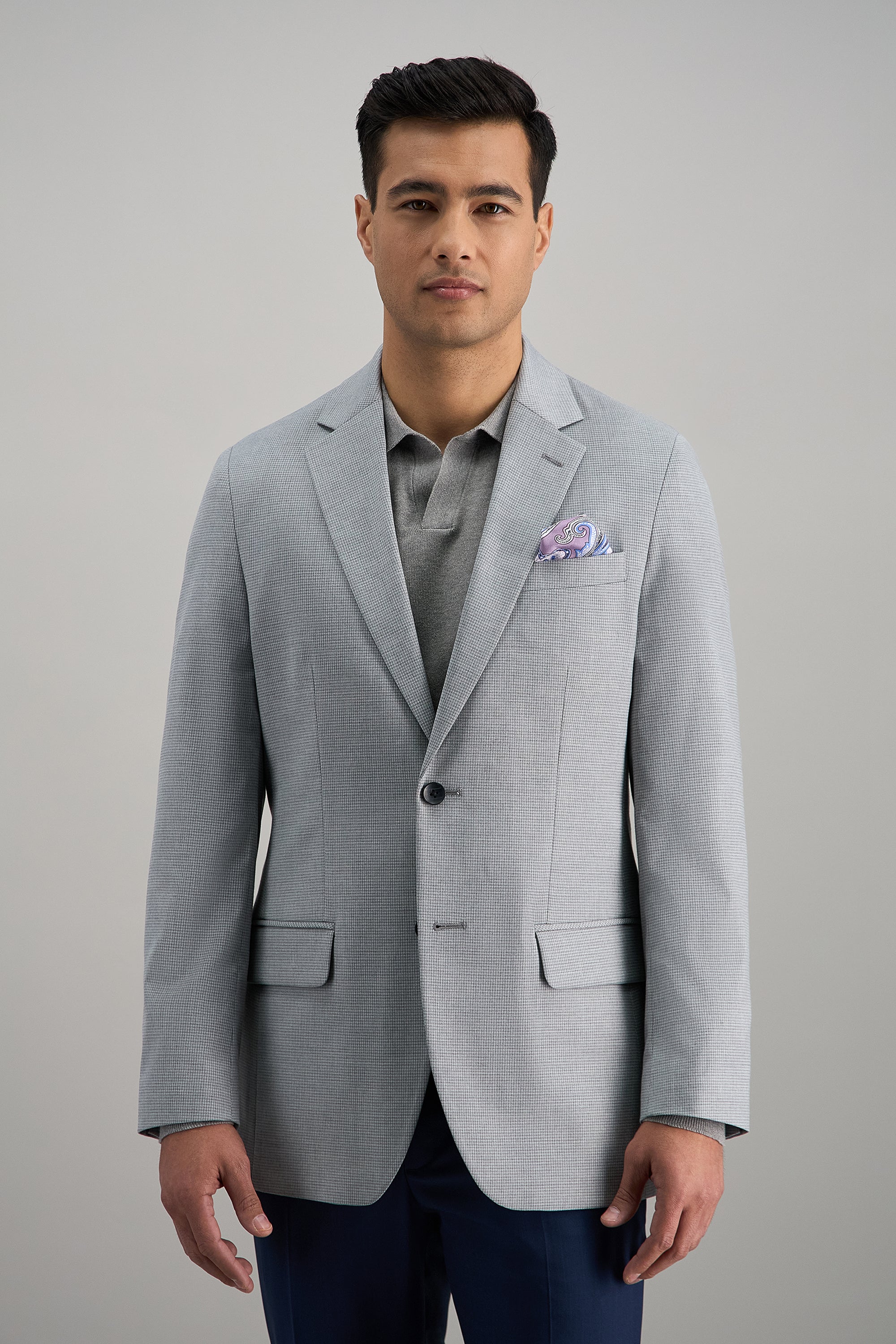 ジャケット・アウター MJK1020M31 GTB DOBBY COLLARLESS JACKET J.M. Haggar Mini Dobby Sport Coat | Haggar.com
