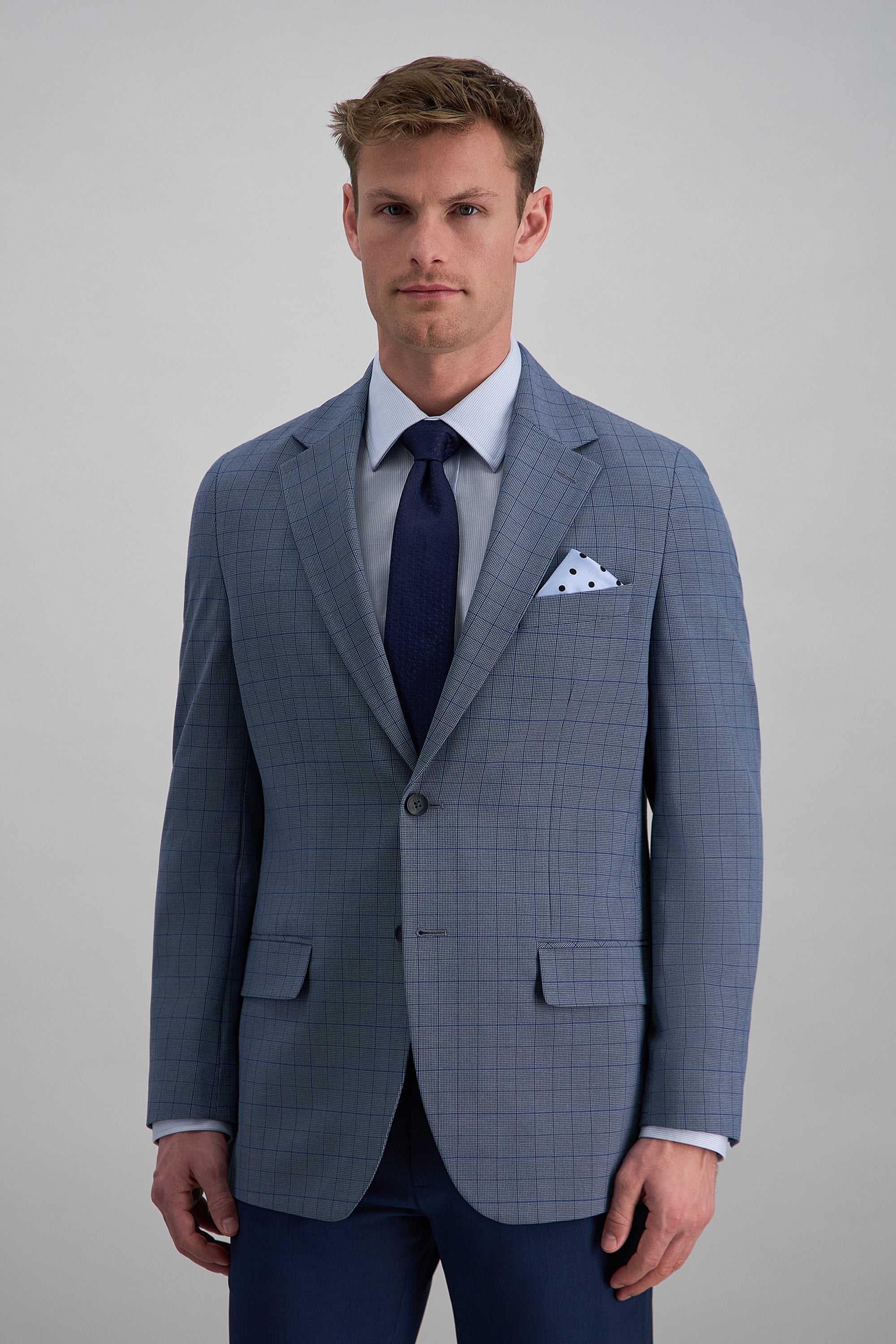 J.M. Haggar™ Premium Stretch Windowpane Sport Coat - Haggar.com#color_med grey
