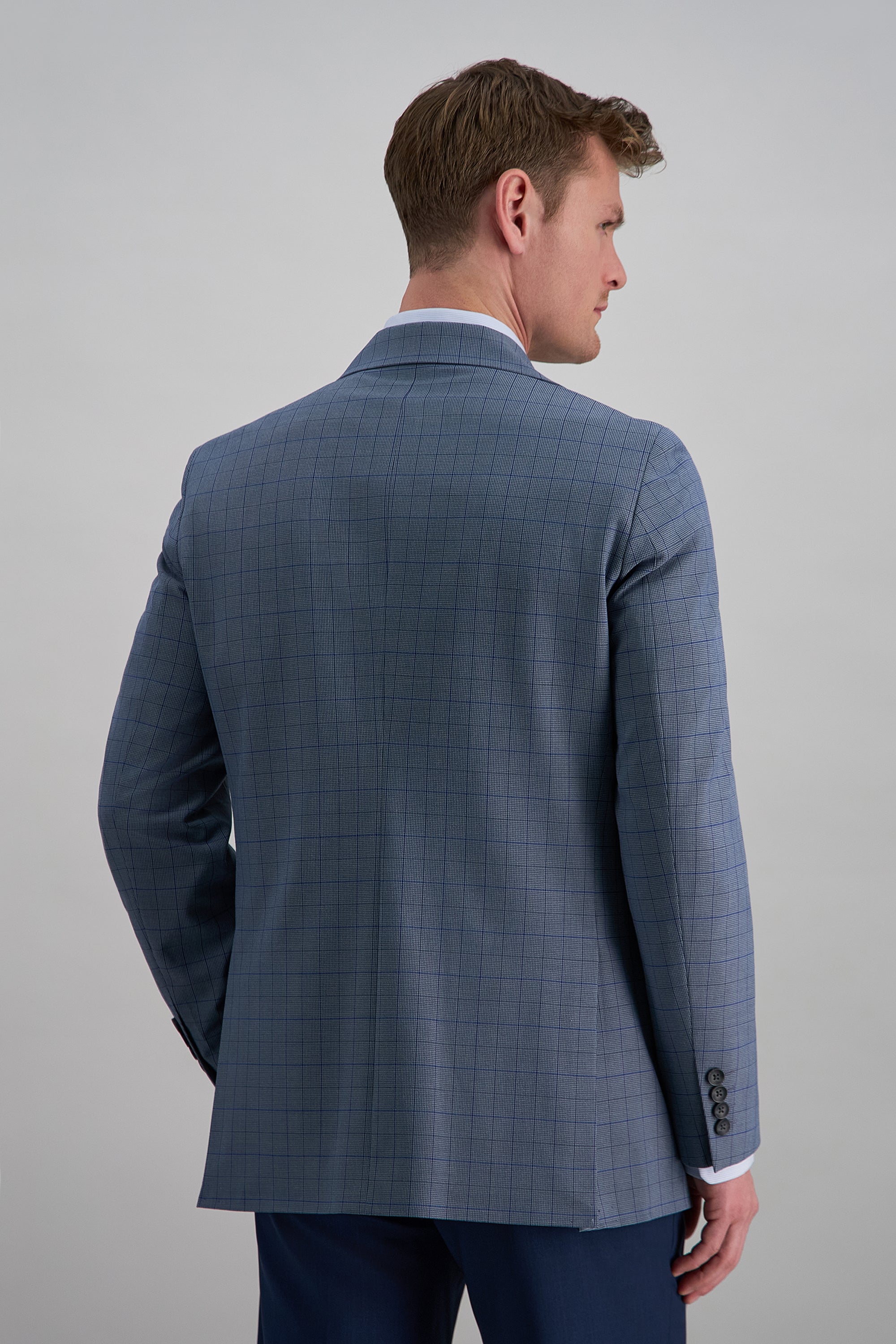 J.M. Haggar™ Premium Stretch Windowpane Sport Coat - Haggar.com#color_med grey