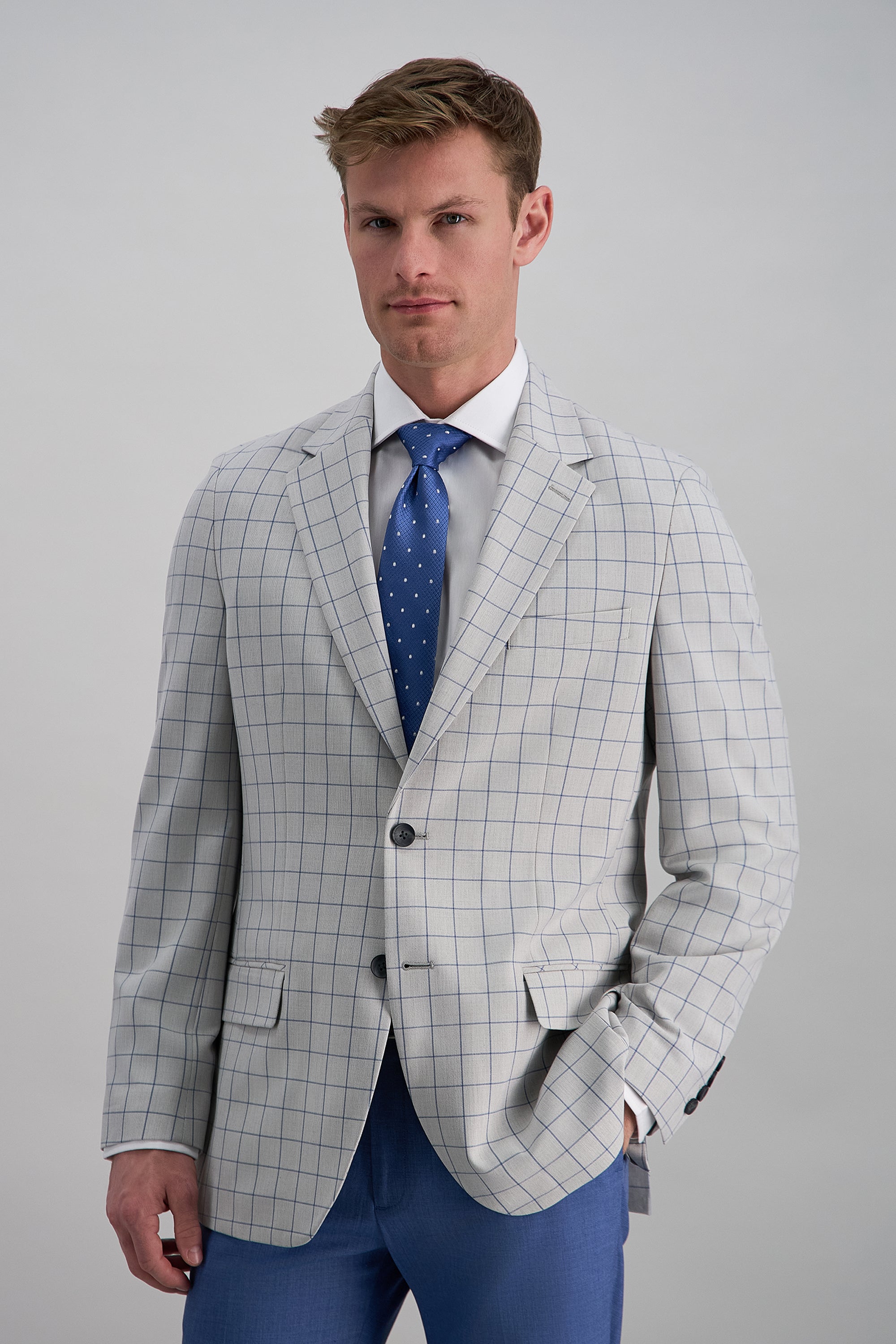J.M. Haggar™ Premium Stretch Windowpane Sport Coat - Haggar.com#color_monument