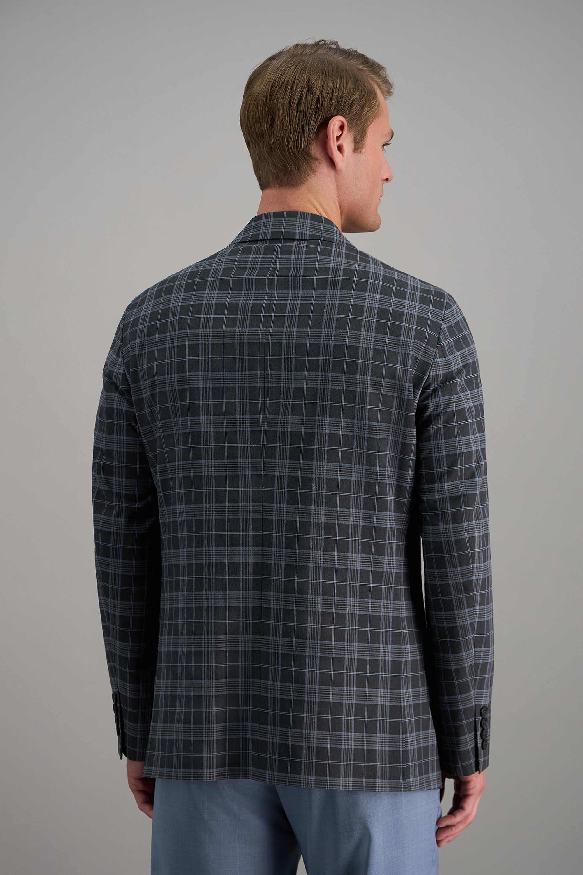 J.M Haggar Large Plaid Sport Coat, , hi-res