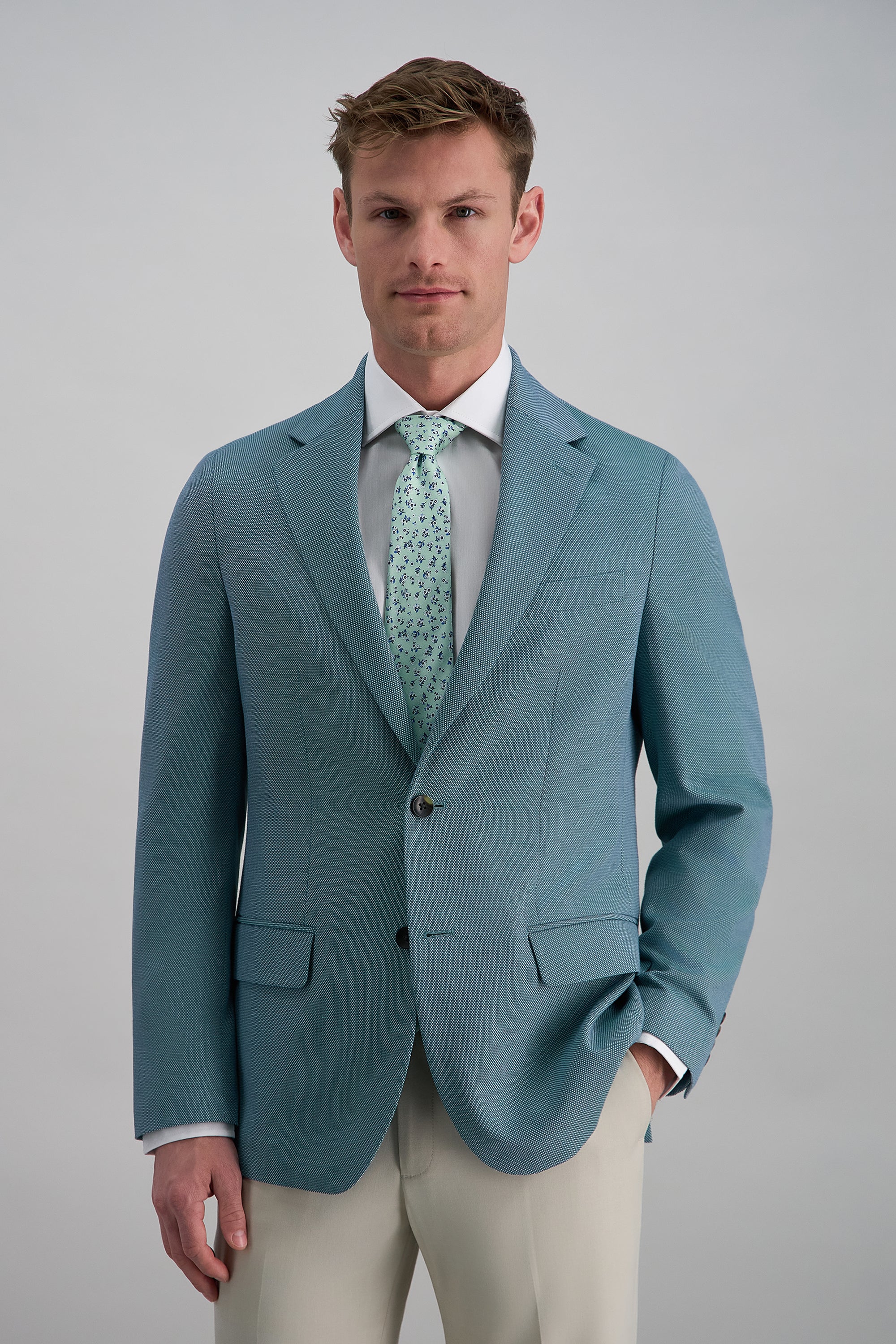 J.M. Haggar™ Birdseye Sport Coat - Haggar.com#color_teal