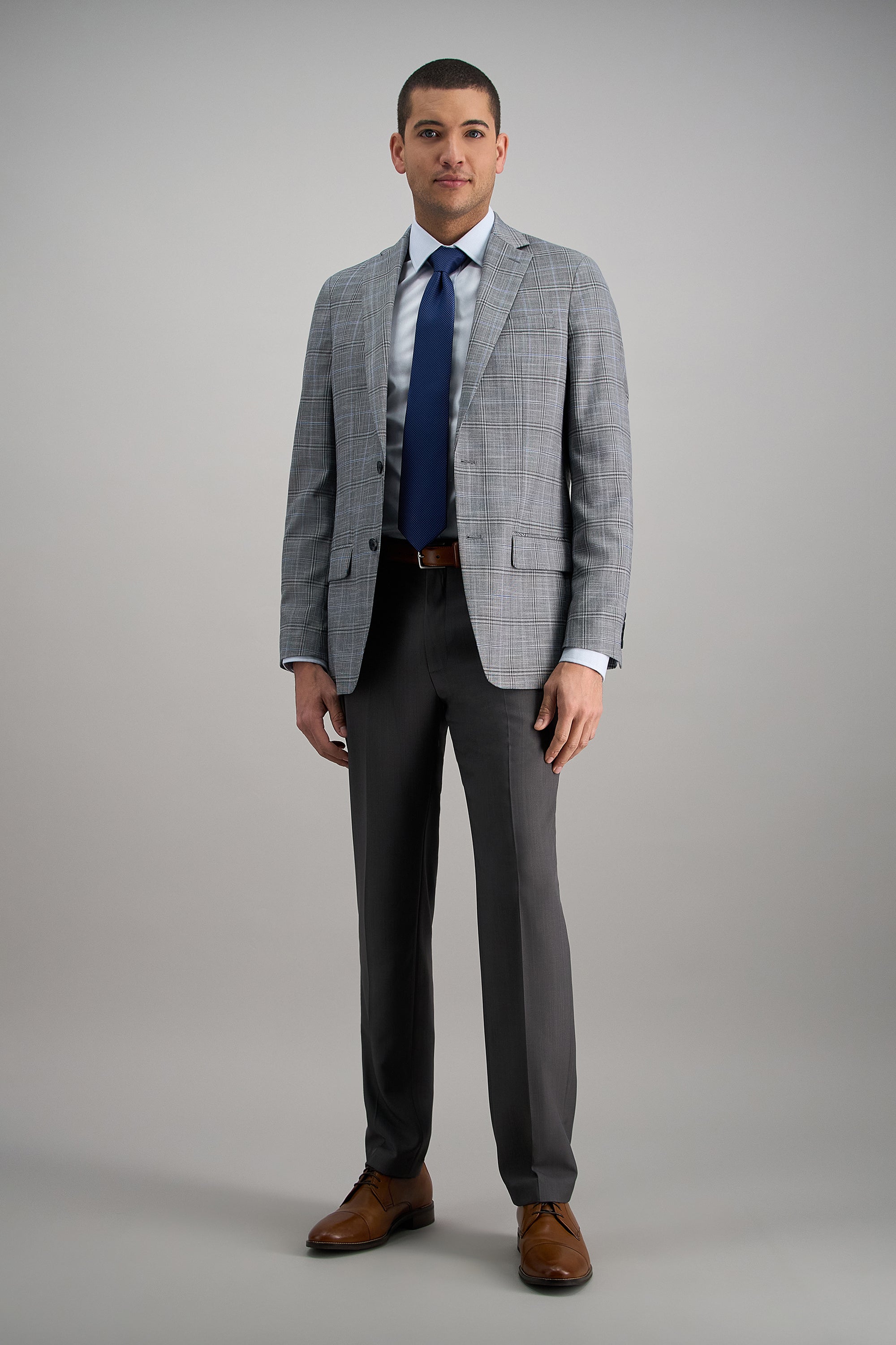J.M. Haggar Large Plaid Windowpane Sport Coat