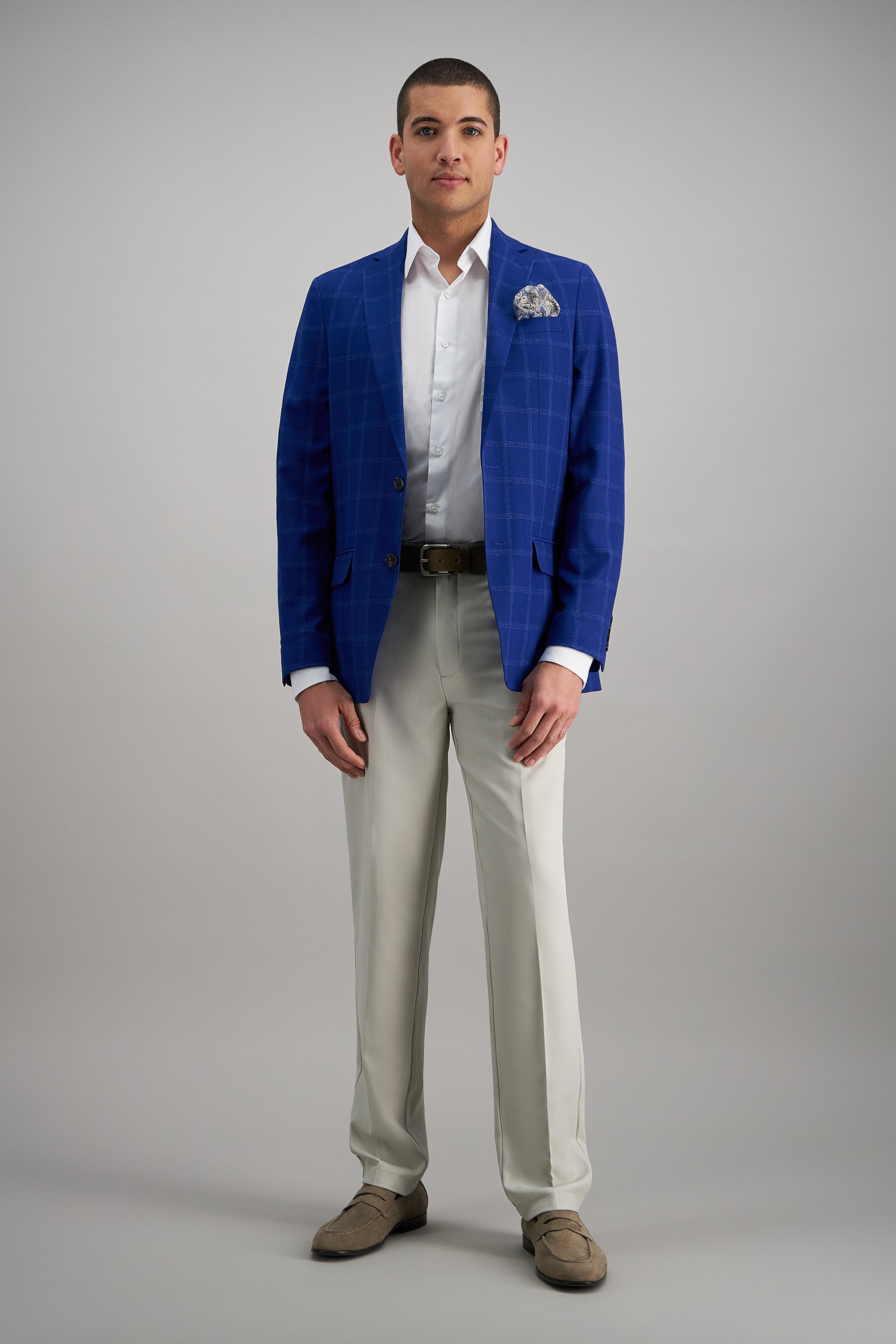 J.M. Haggar Slub Windowpane Sport Coat