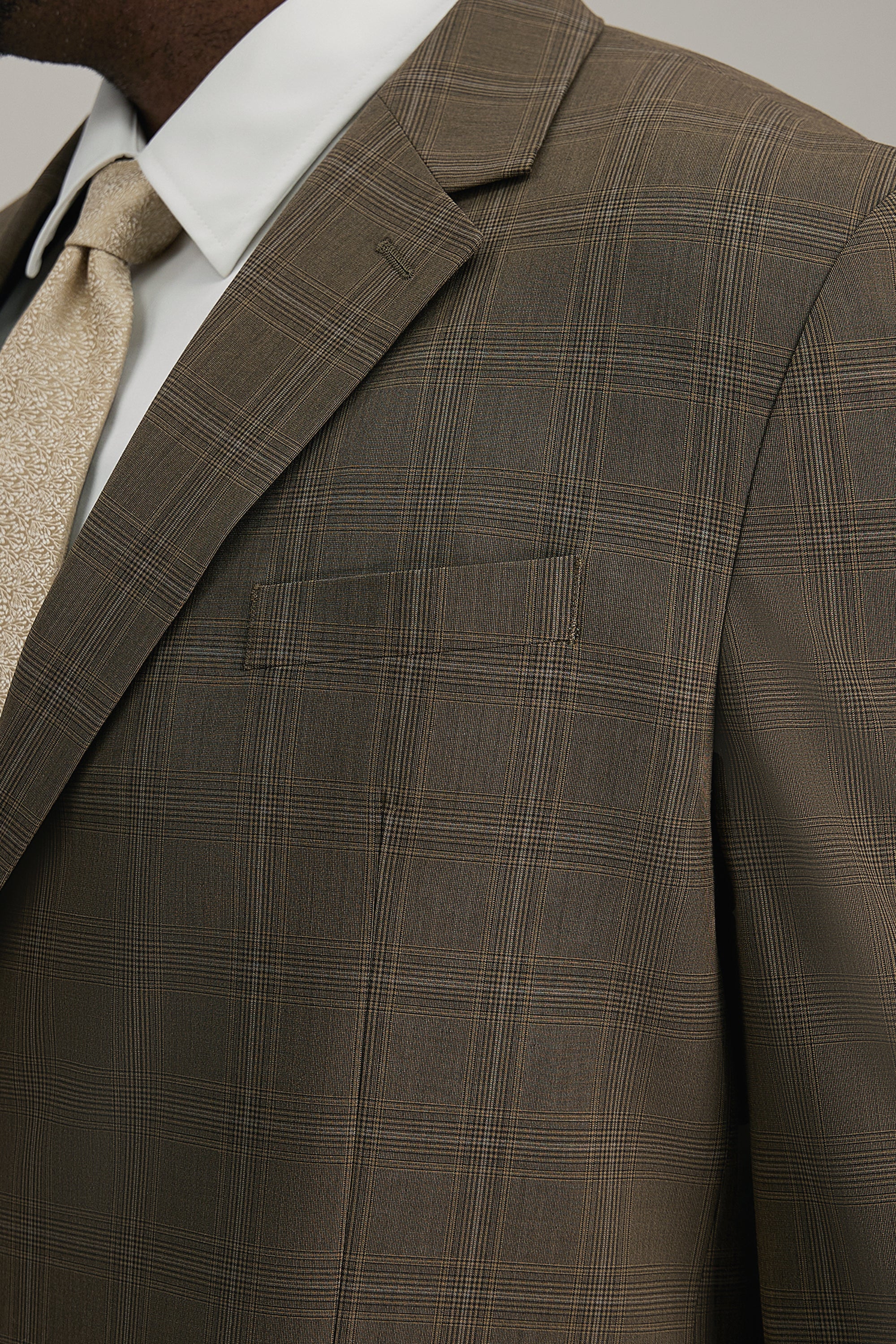 Big & Tall J.M Haggar Plaid Windowpane Sport Coat
