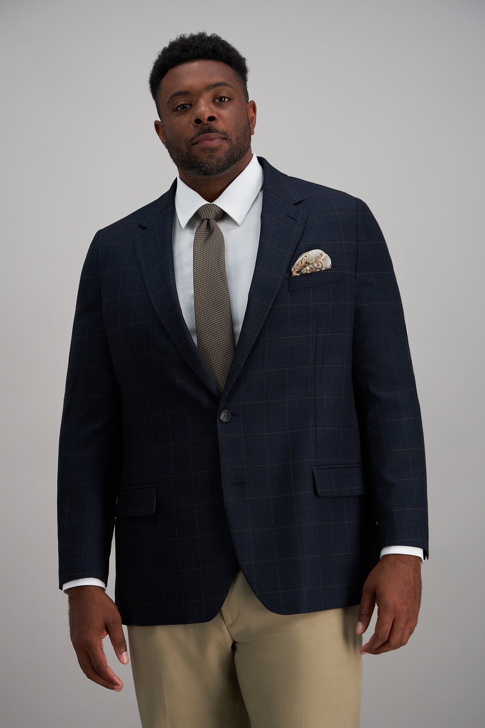 Big Tall Haggar Glen Plaid Sport Coat - Main Image