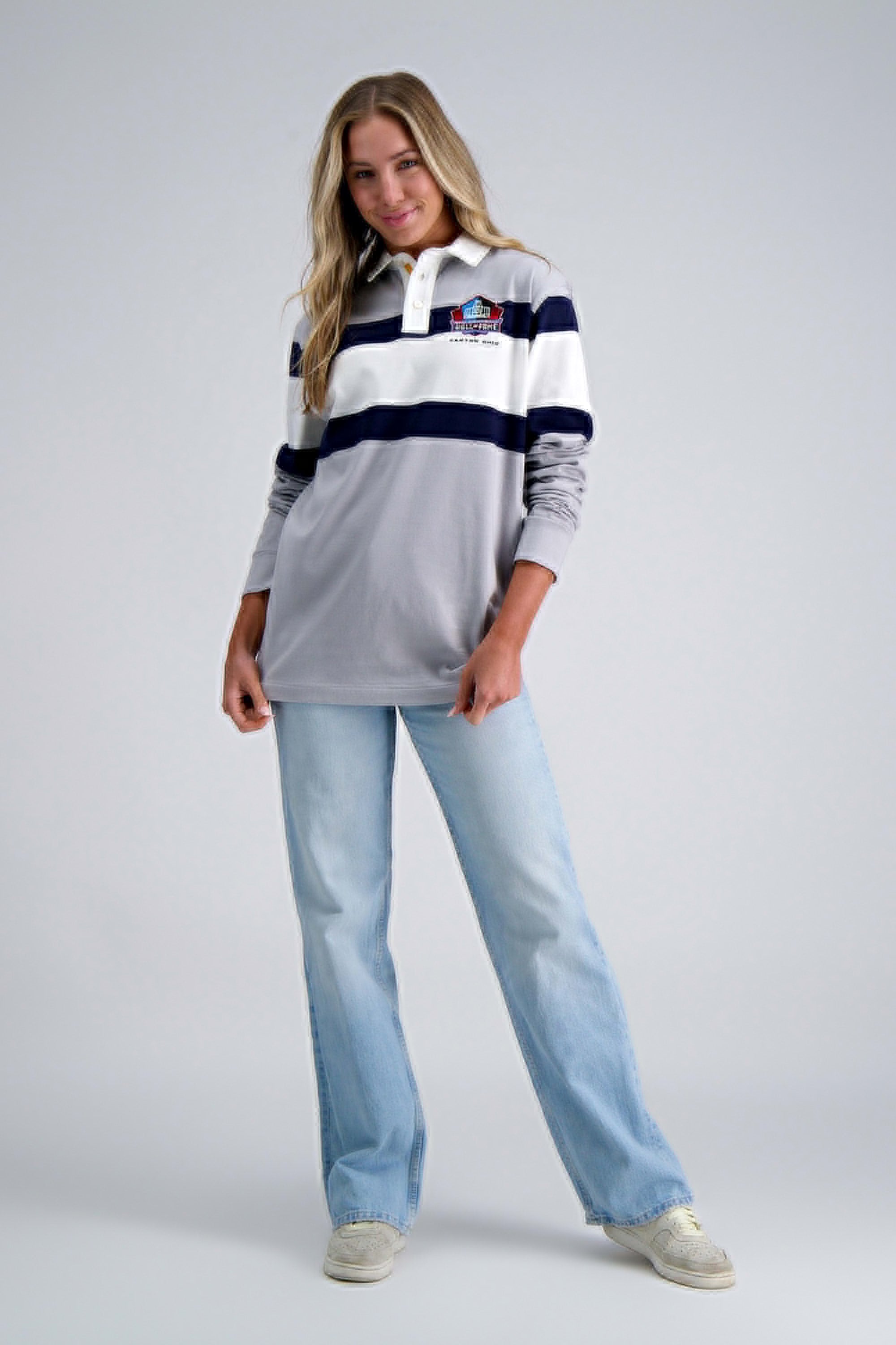 Pro Football Hall of Fame X Haggar - Vintage Wash Rugby Polo, , hi-res