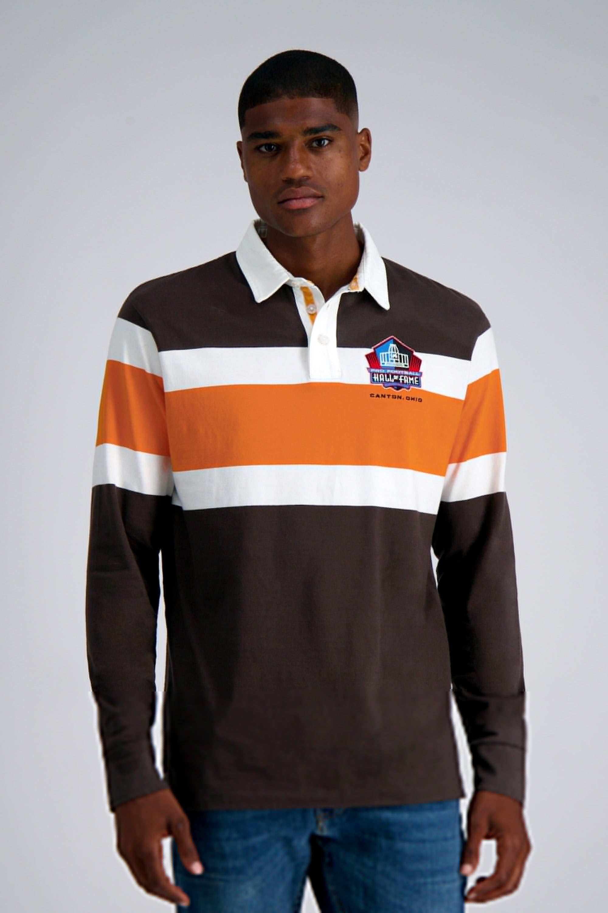 Pro Football Hall of Fame X Haggar - Vintage Wash Rugby Polo, , hi-res