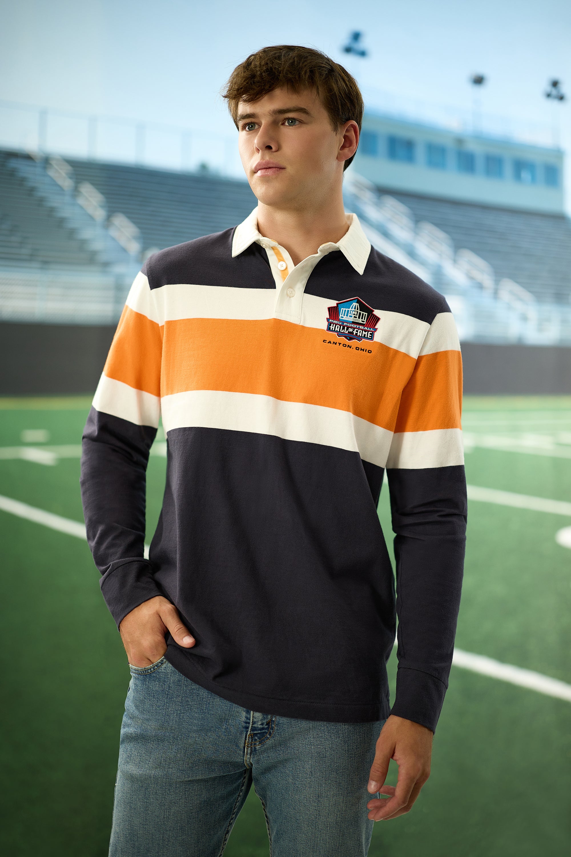 Pro Football Hall of Fame X Haggar - Vintage Wash Rugby Polo