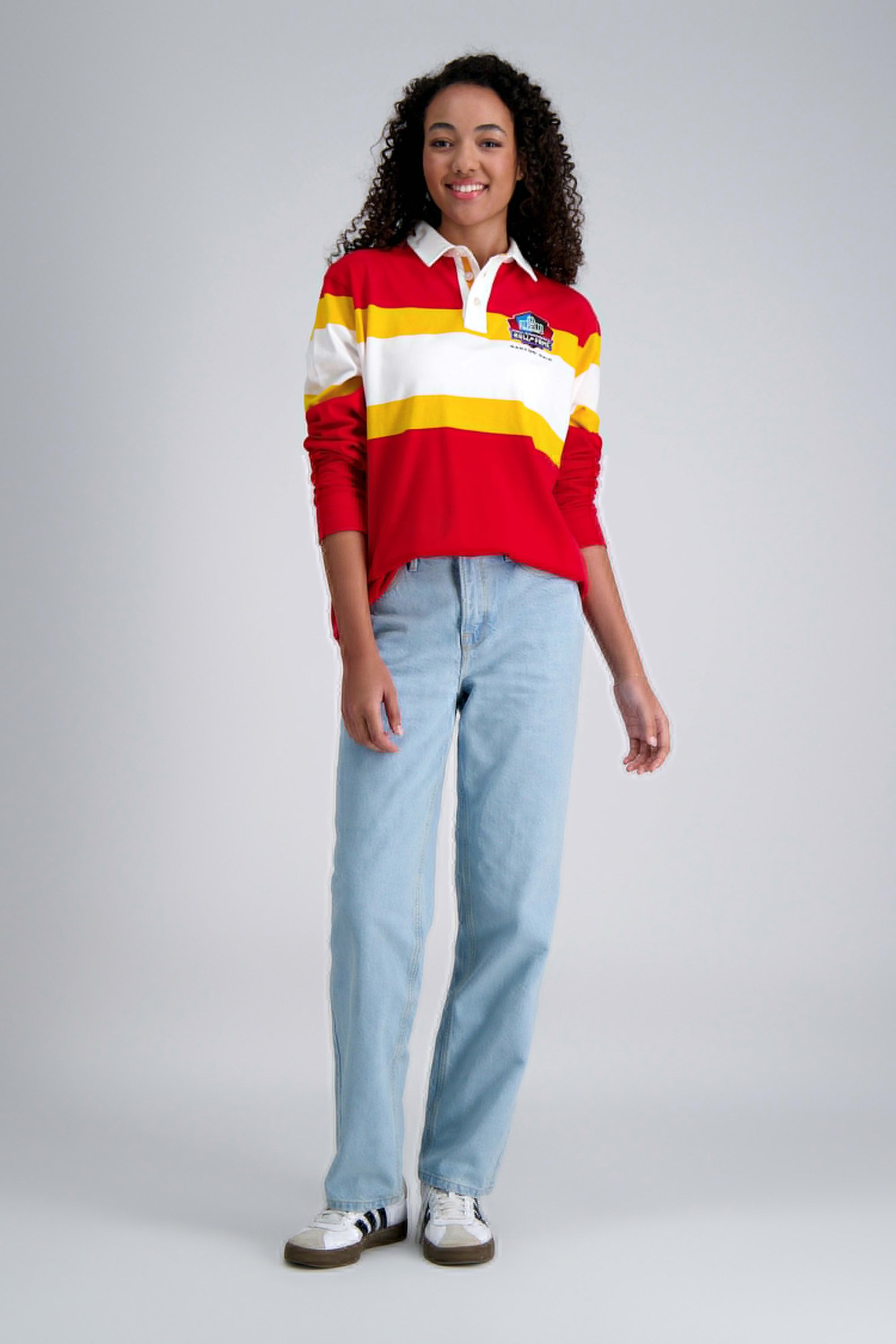Pro Football Hall of Fame X Haggar - Vintage Wash Rugby Polo, , hi-res