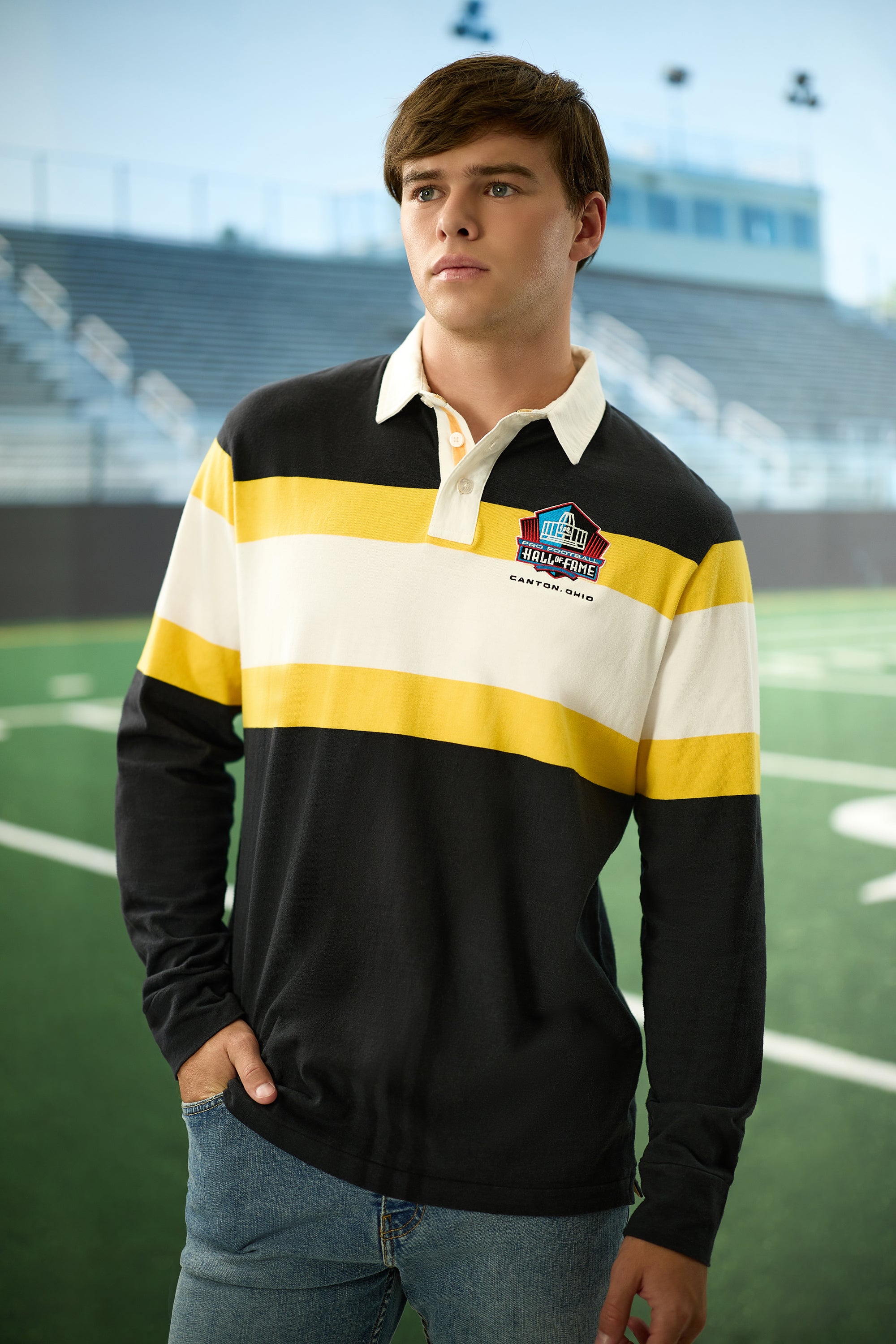 Pro Football Hall of Fame X Haggar - Vintage Wash Rugby Polo