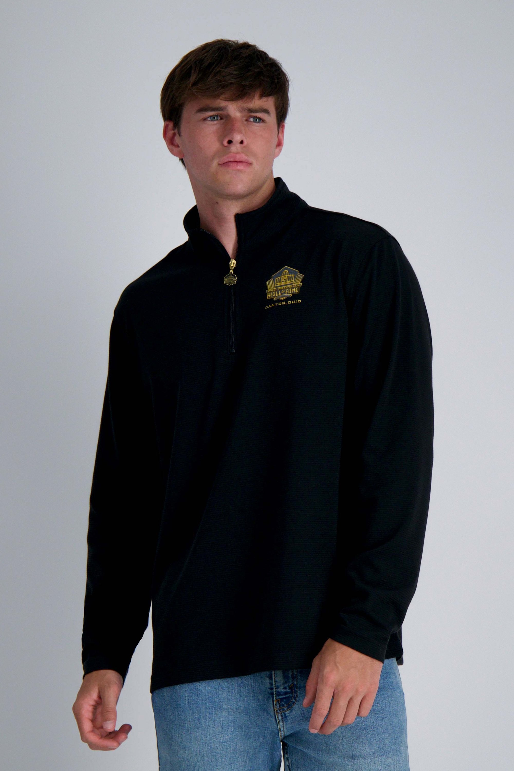 Pro Football Hall of Fame X Haggar – Long Sleeve Ribbed Quarter Zip, , hi-res
