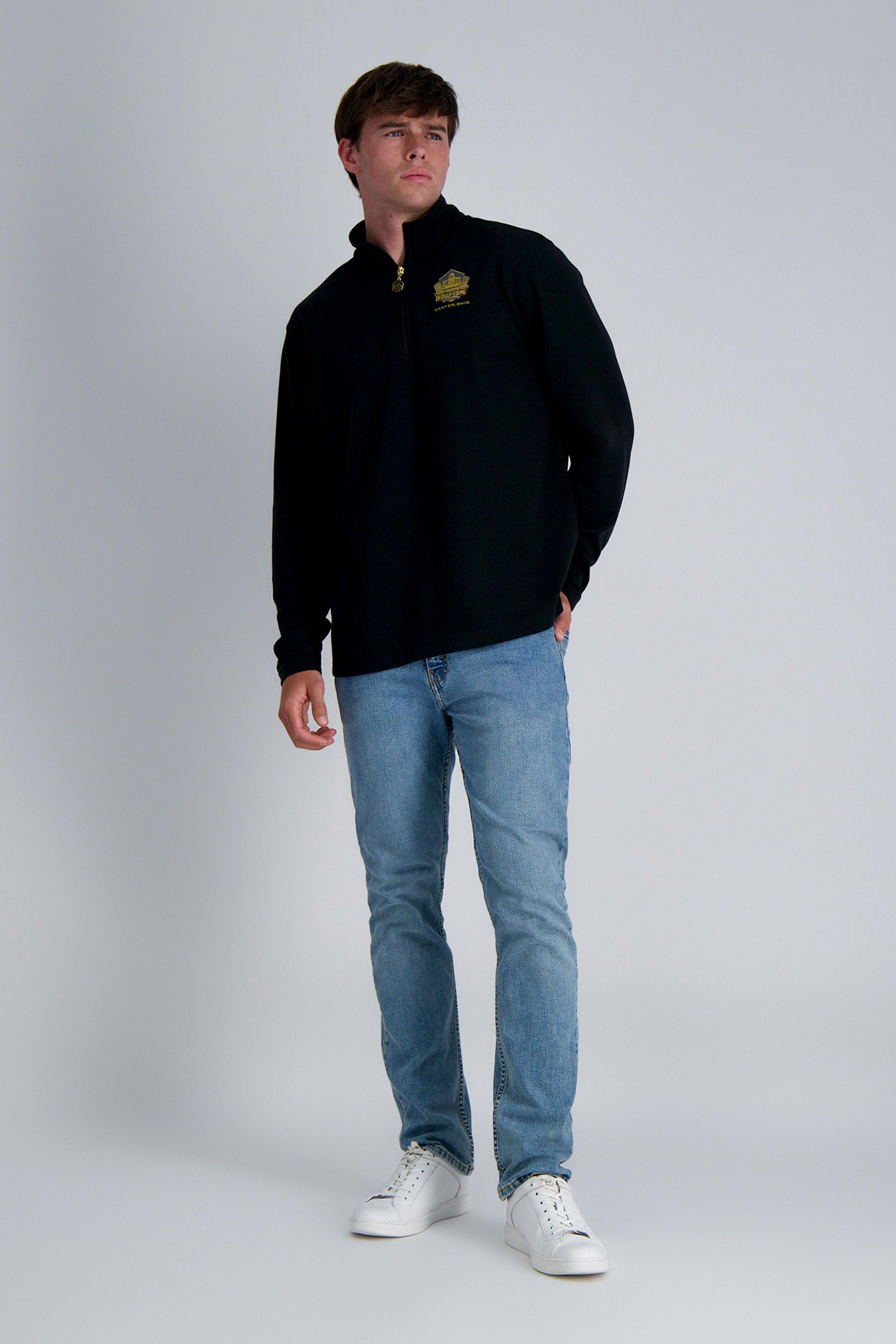 Pro Football Hall of Fame X Haggar – Long Sleeve Ribbed Quarter Zip, , hi-res