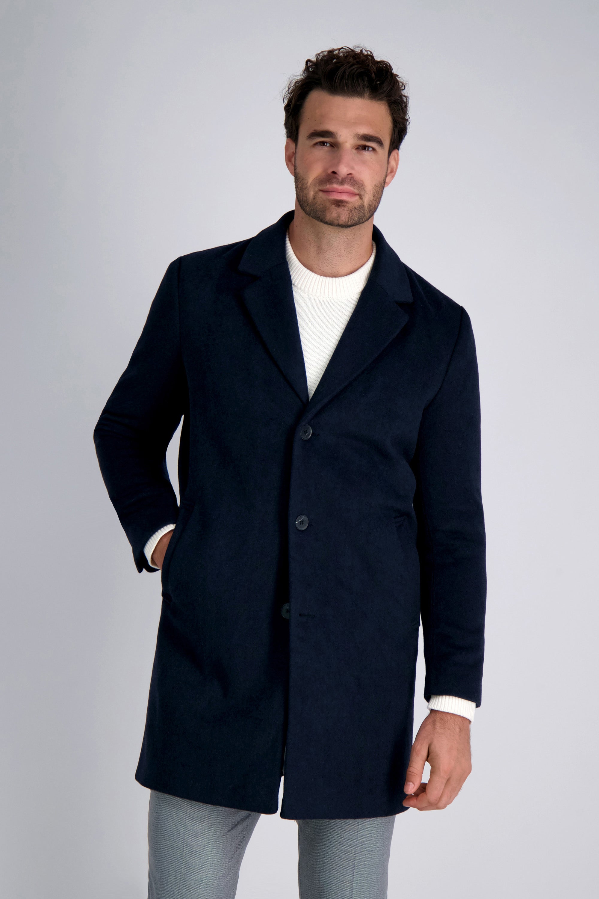J.M. Haggar Premium Topcoat - Haggar.com#color_navy