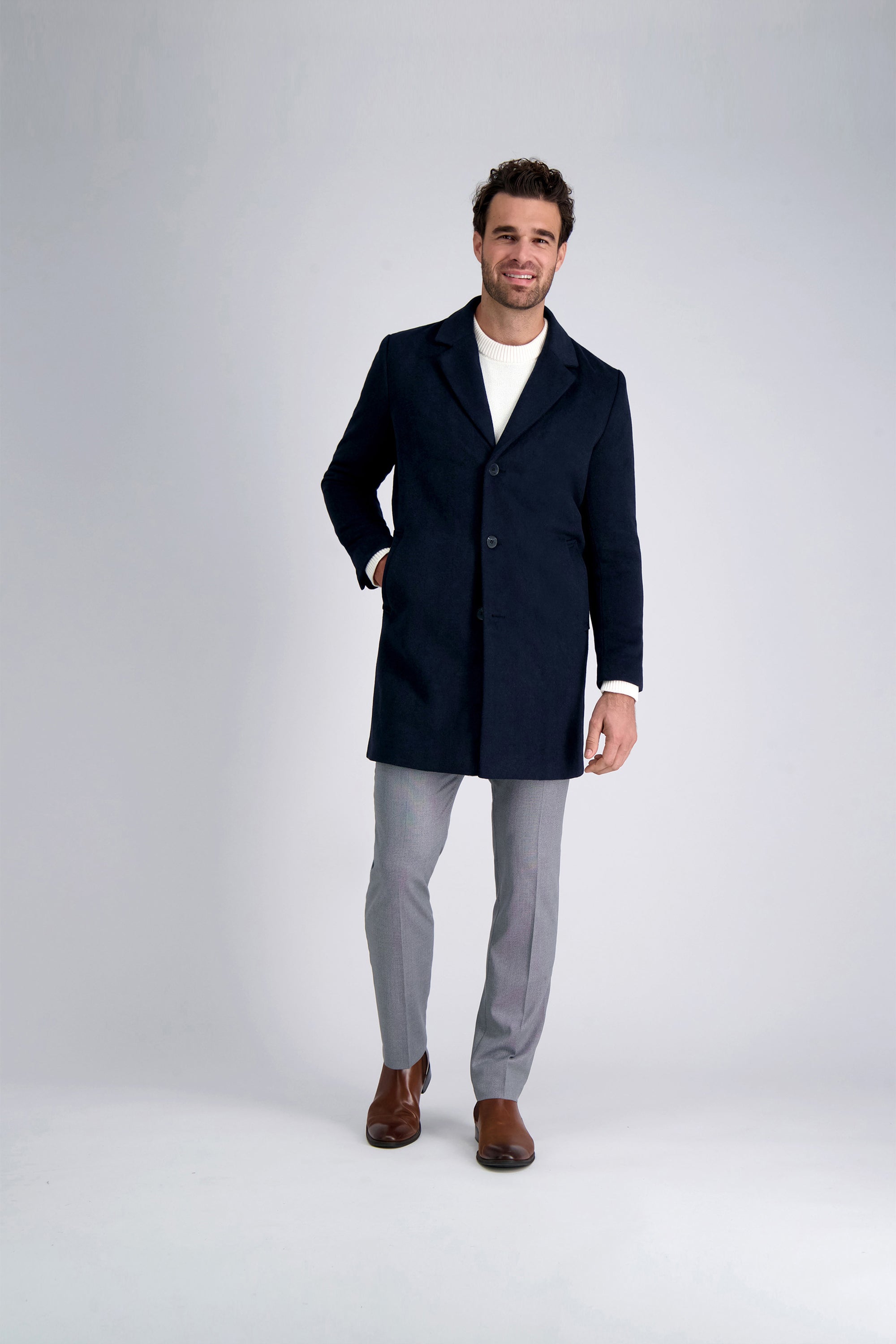 J.M. Haggar Premium Topcoat - Haggar.com#color_navy