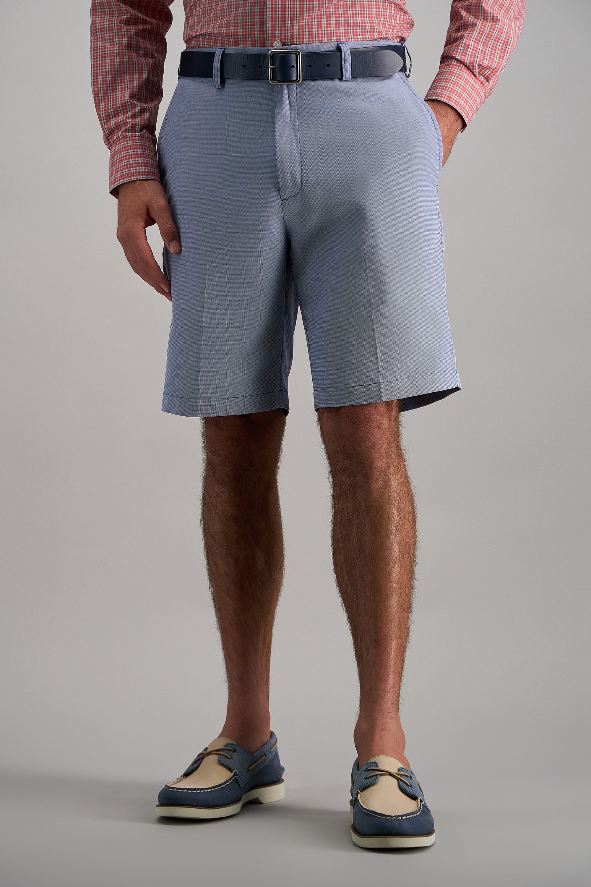 Cool 18® Pro Oxford Shortㅤ - Haggar.com#color_blue