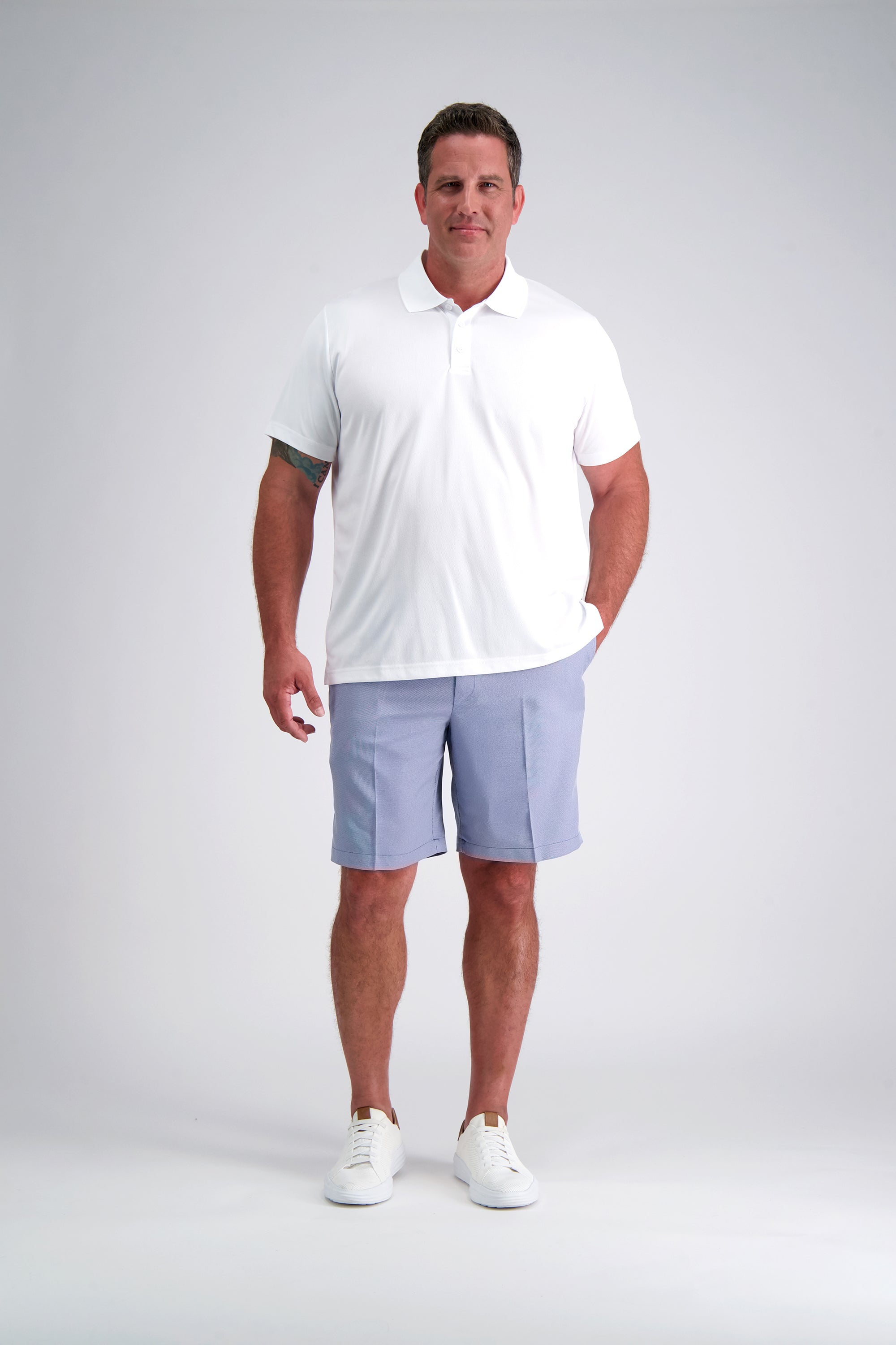Big & Tall Cool 18 Pro® 9.5" Oxford Short - Haggar.com#color_blue