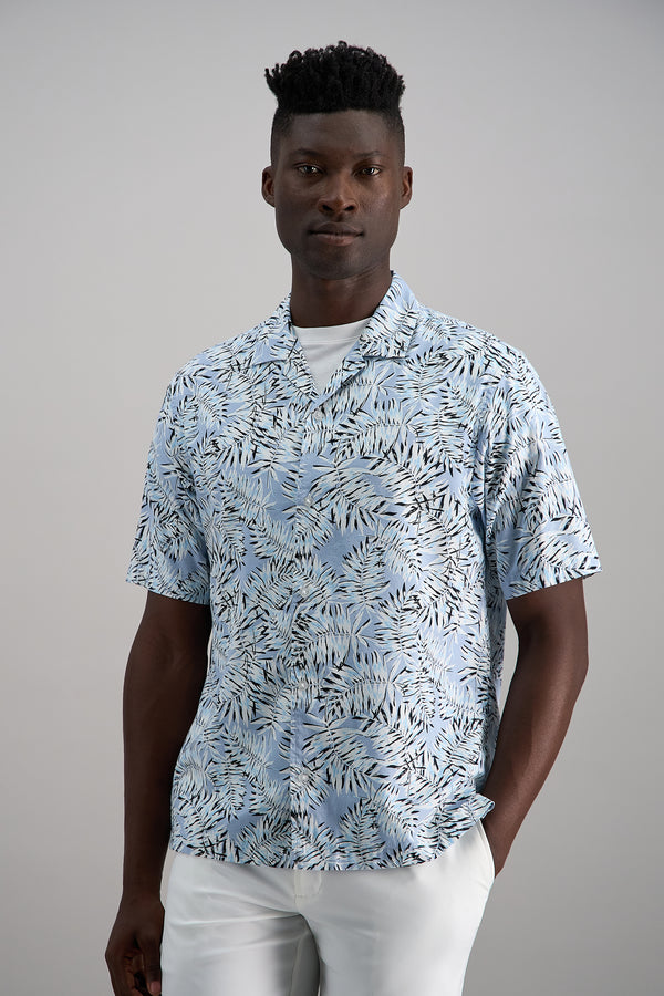 haggar short sleeve dress shirts Haggar Short Sleeve Linen Stripe Camp Shirt in Pink