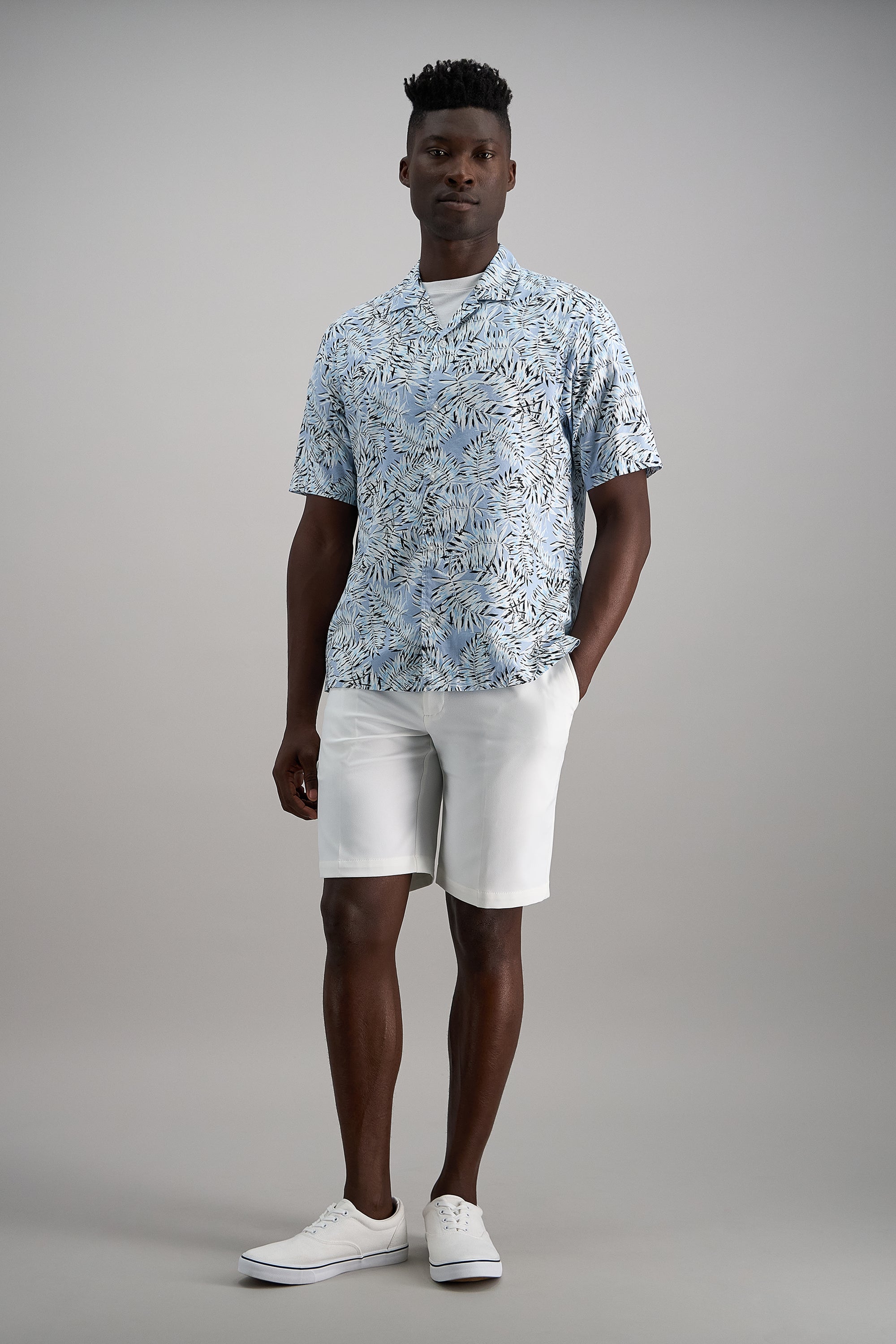 Short Sleeve Camp Shirt - Haggar.com