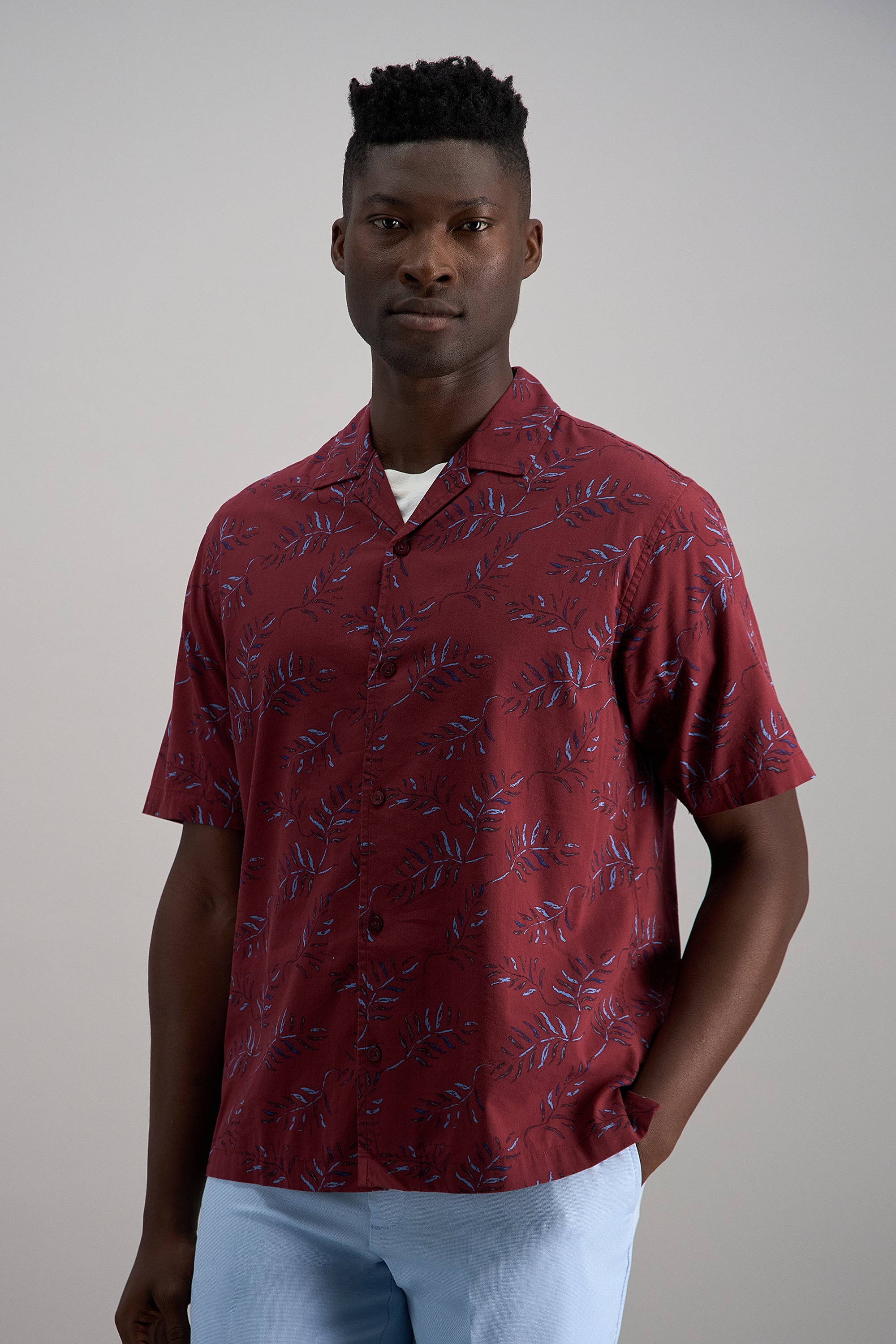 Short Sleeve Tropical Camp Shirt - Haggar.com