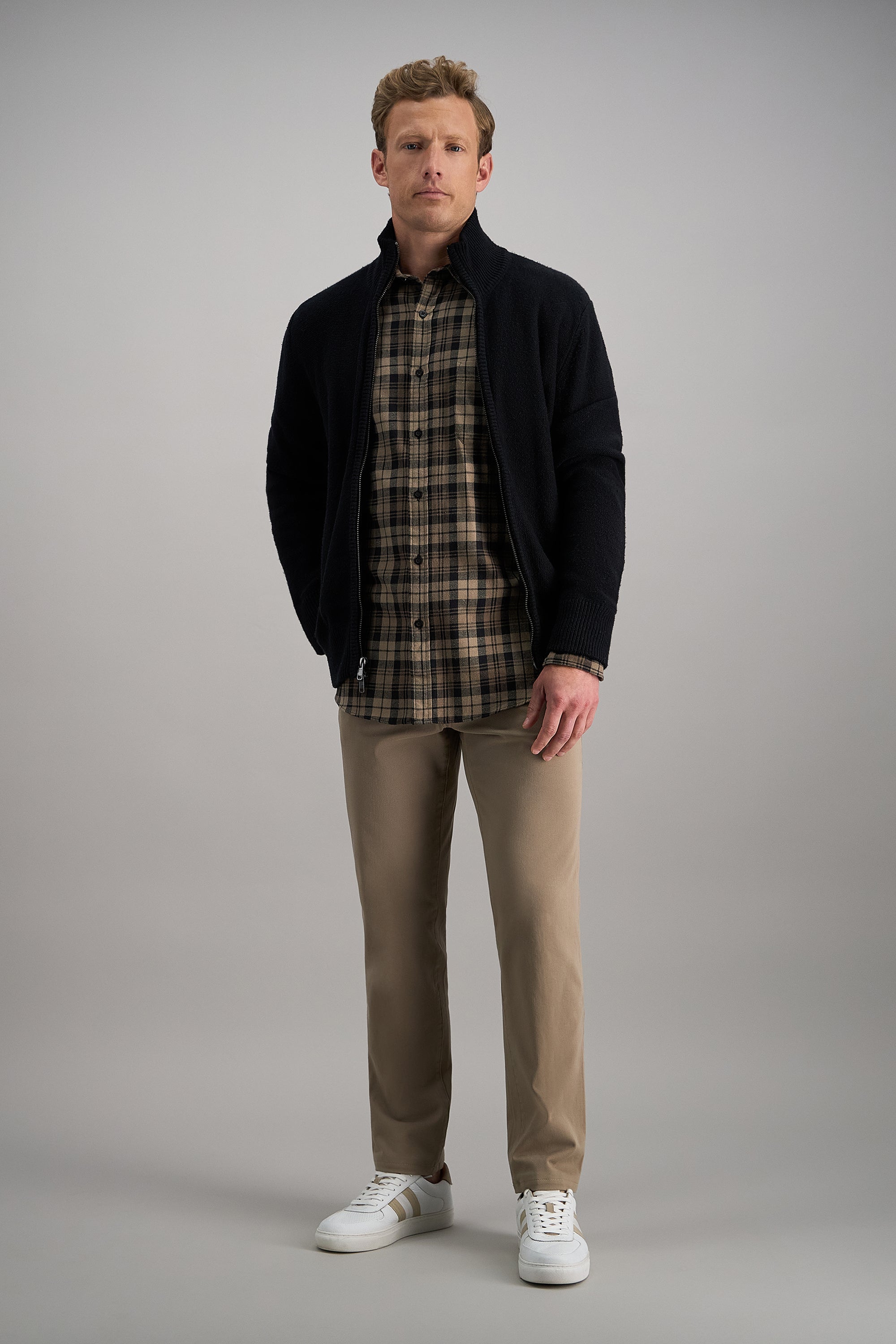 Long Sleeve Flannel Plaid Shirt - Haggar.com