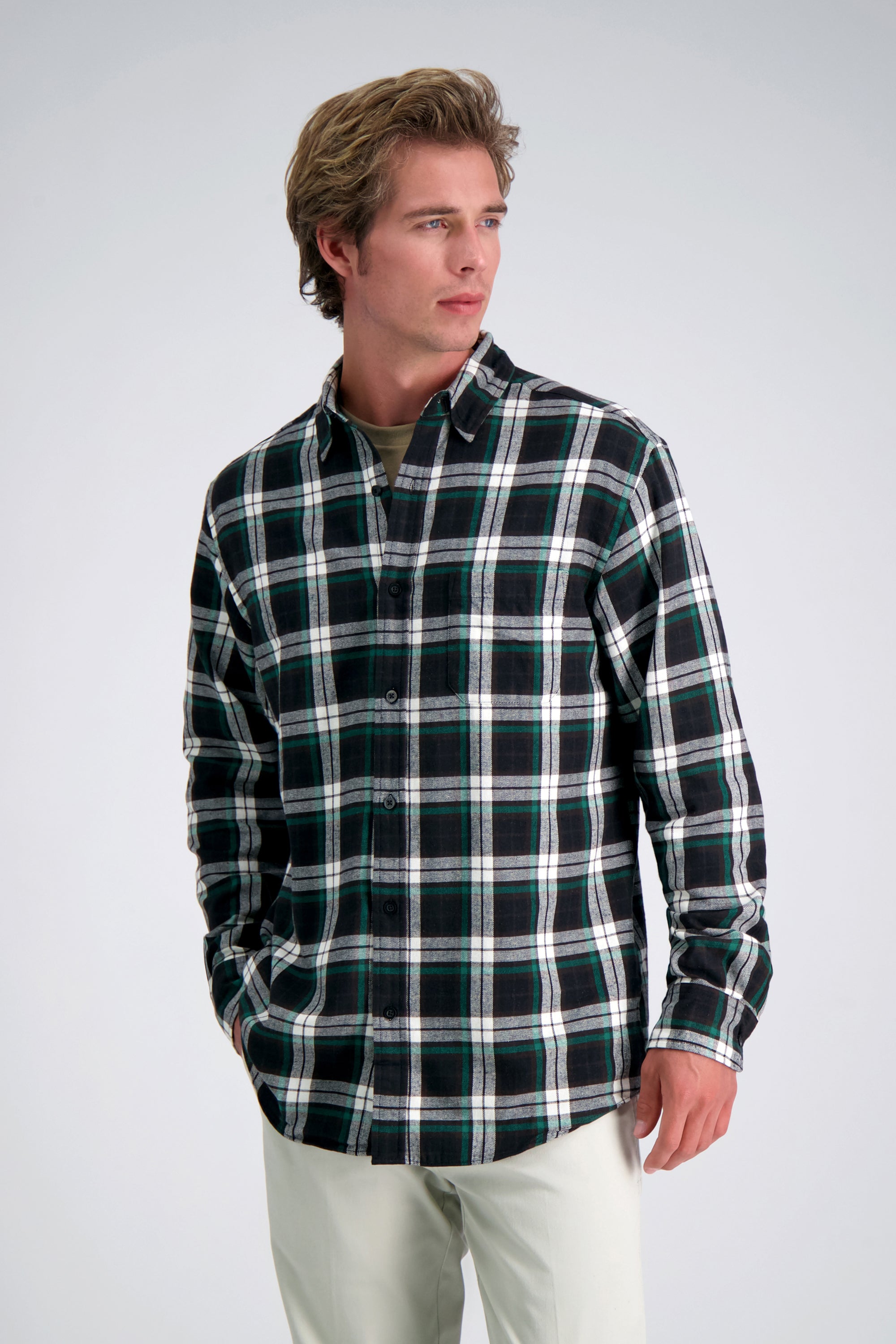Long Sleeve Flannel Shirt, , hi-res
