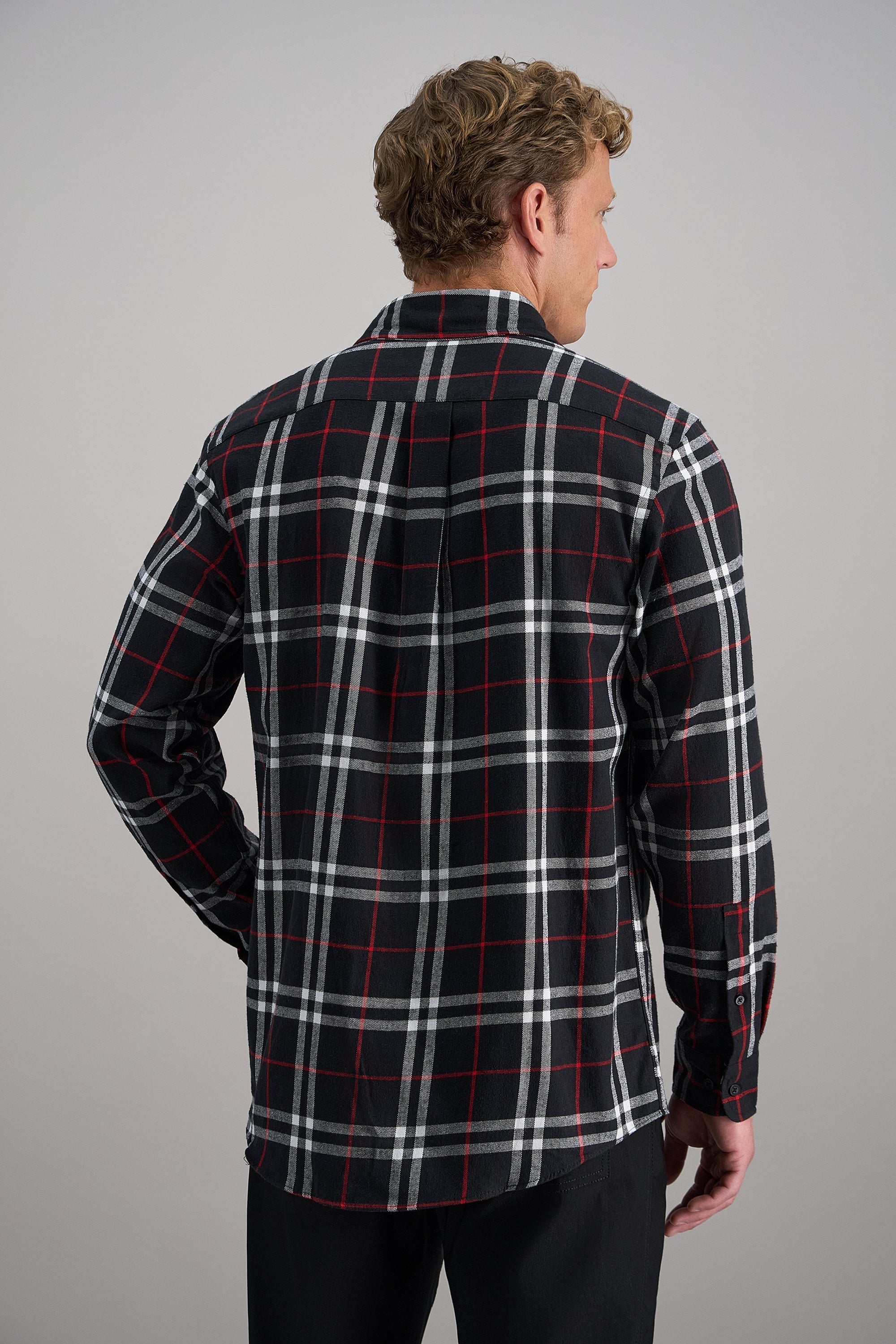 Long Sleeve Flannel Plaid Shirt - Haggar.com