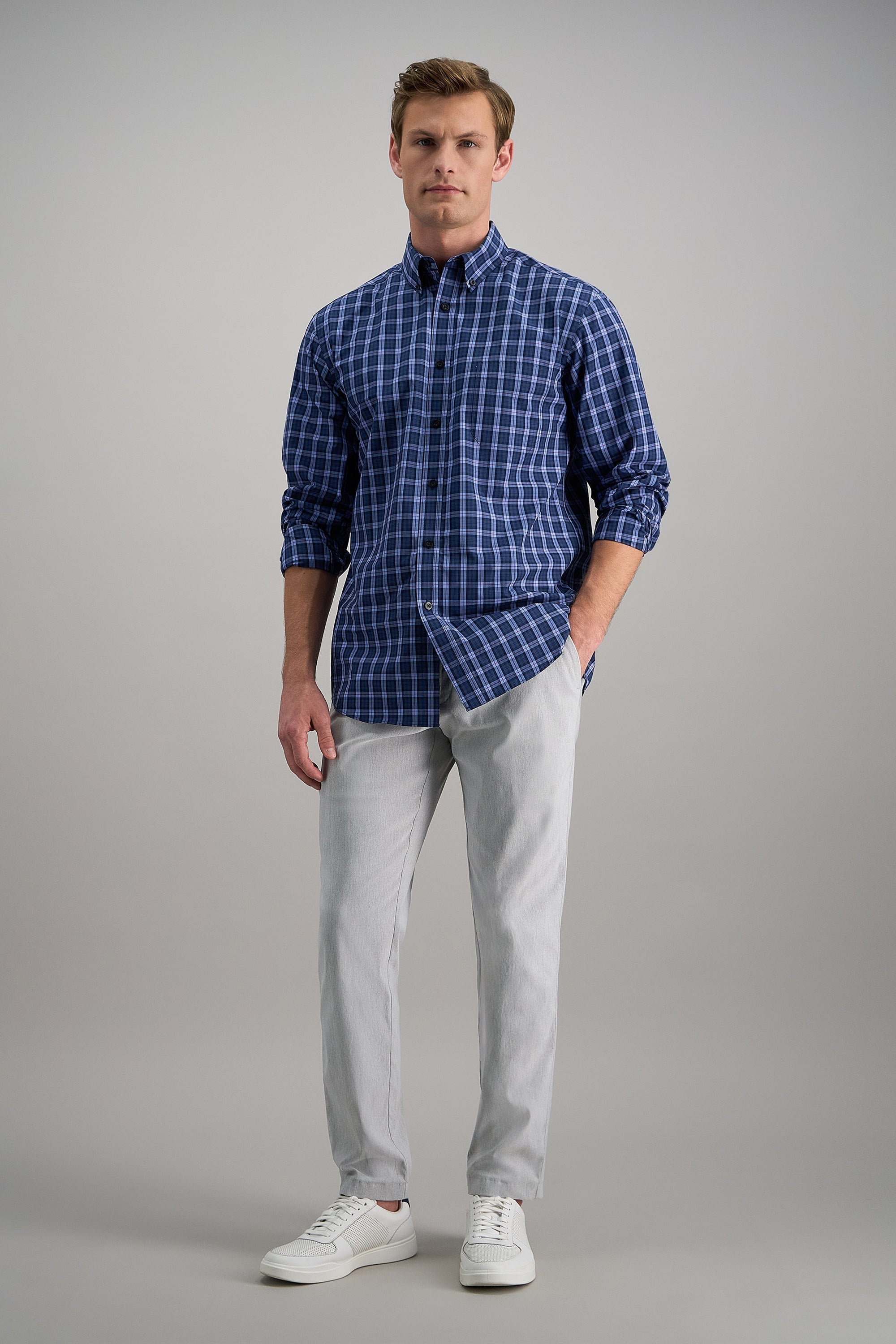Long Sleeve Poplin Shirt - Haggar.com