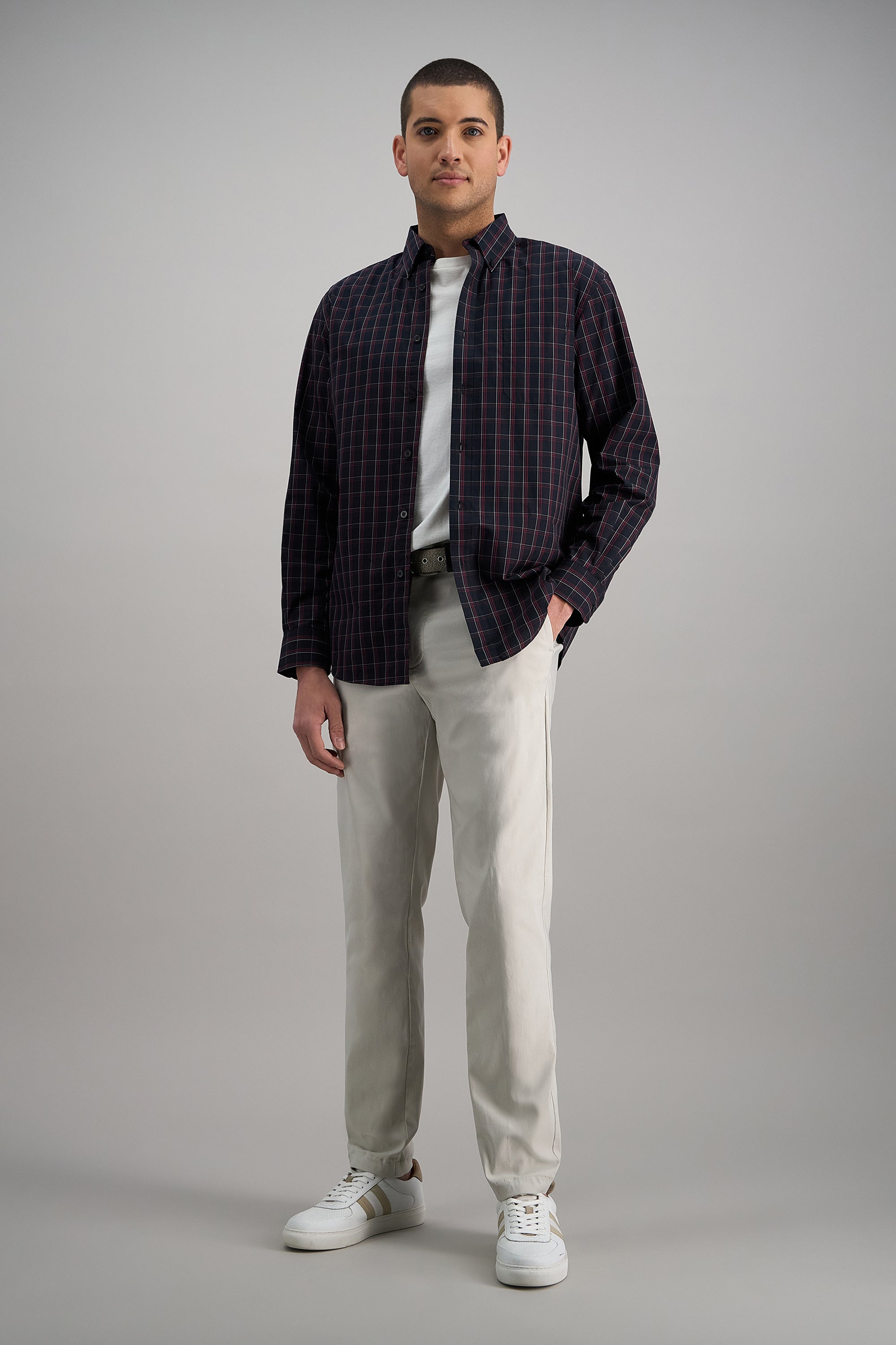 Life Khaki™ Long Sleeve Poplin Shirt - Haggar.com