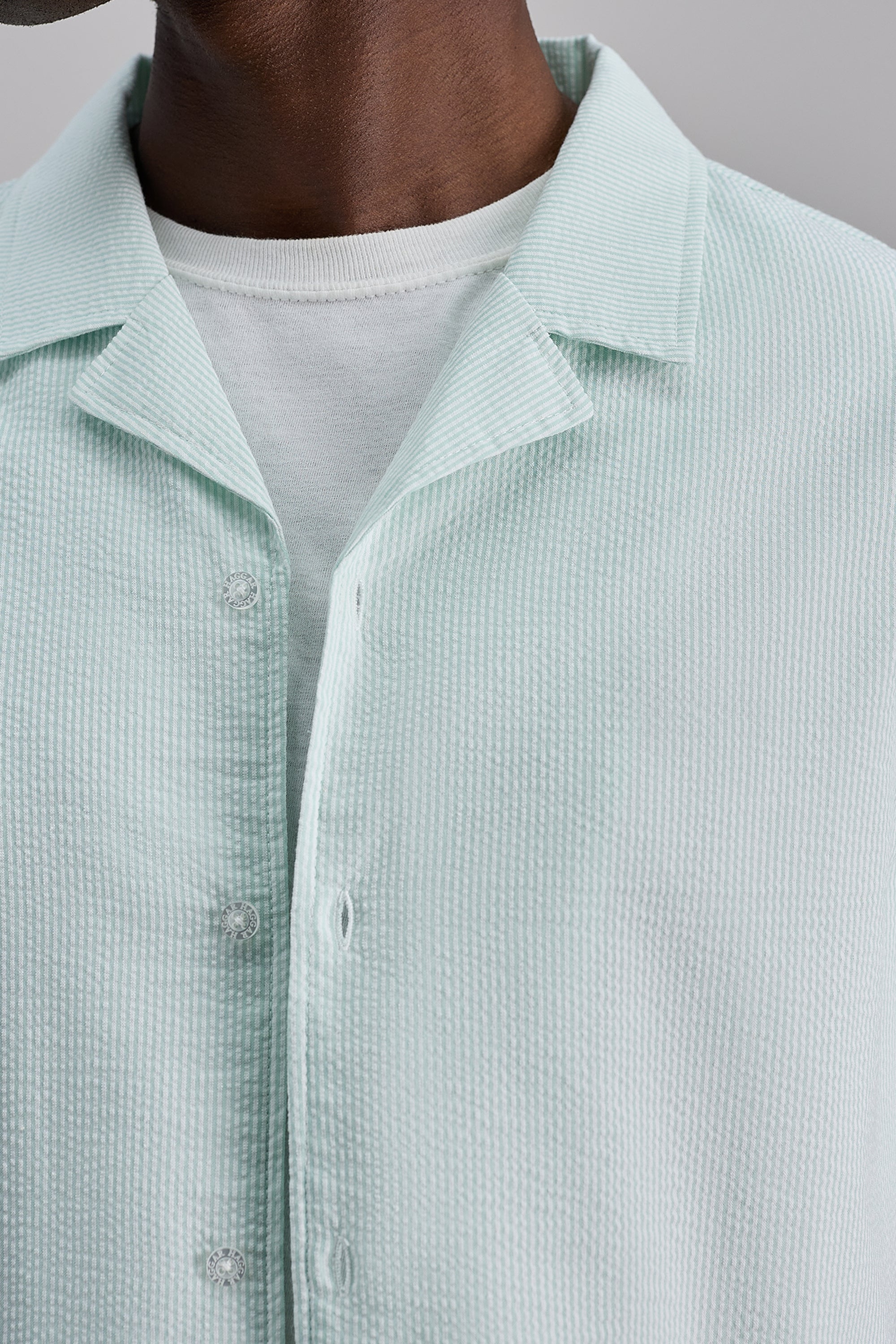 Short Sleeve Seersucker Camp Shirt - Haggar.com
