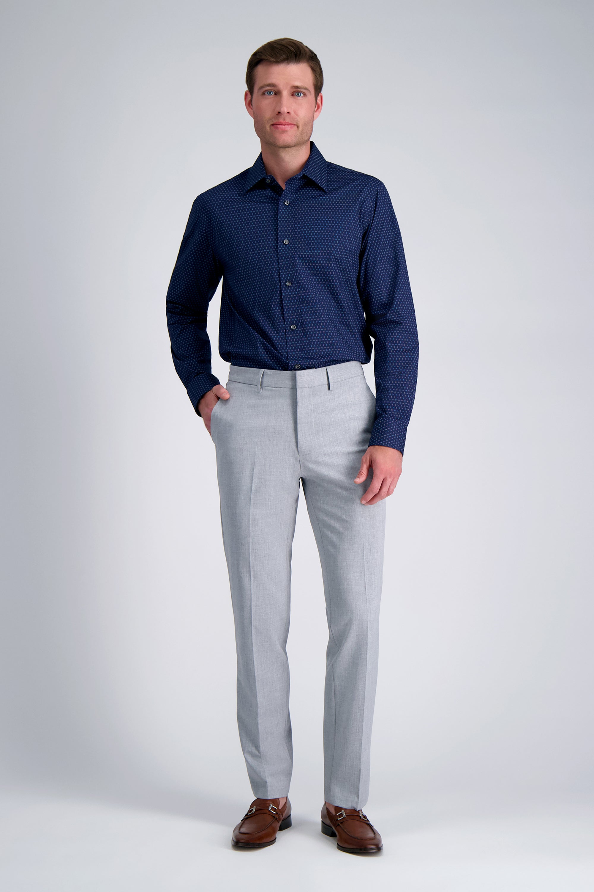 Premium Comfort Dress Shirt - Indigo, , hi-res