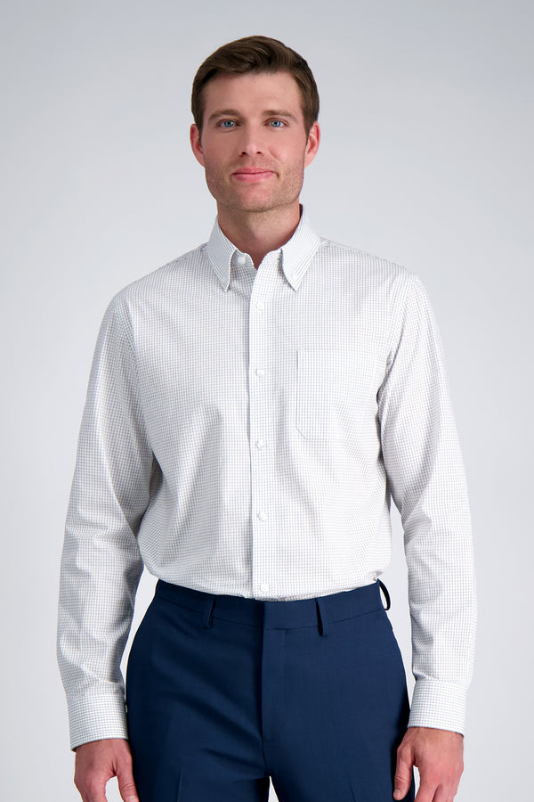 Premium Comfort Dress Shirt - White Check - color_white#color_white