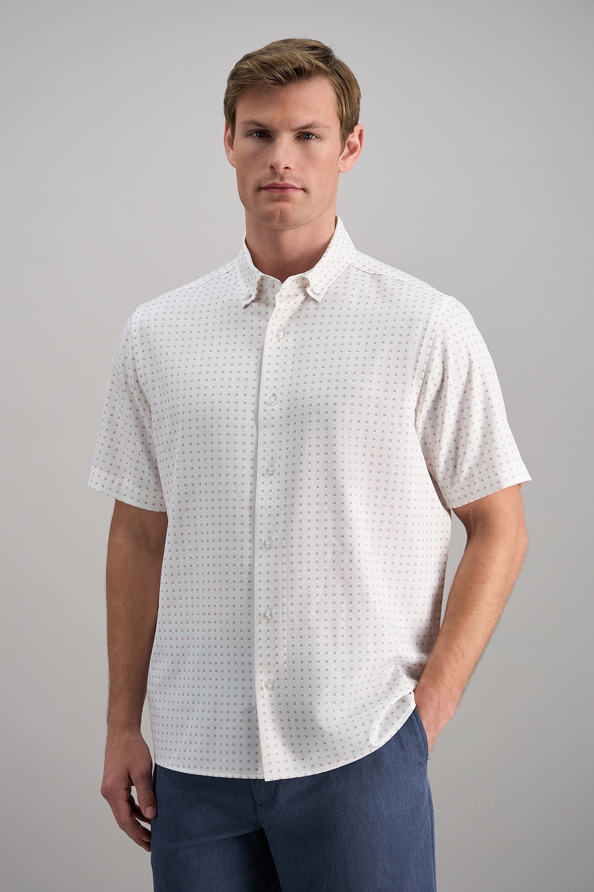 Short Sleeve Performance Button-Down Shirt - Haggar.com