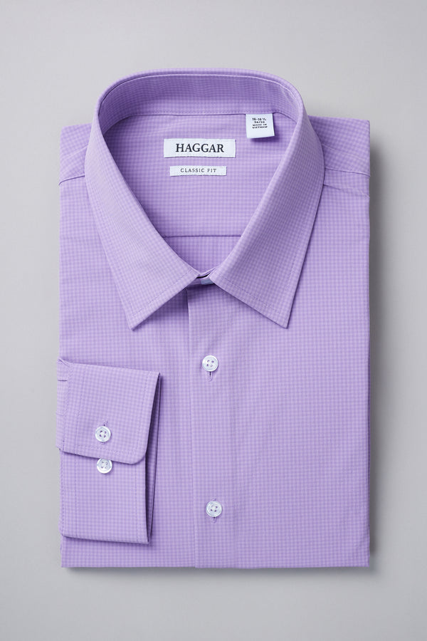 Smart Wash® Dress Shirt - Lilac - Haggar.com#color_light purple