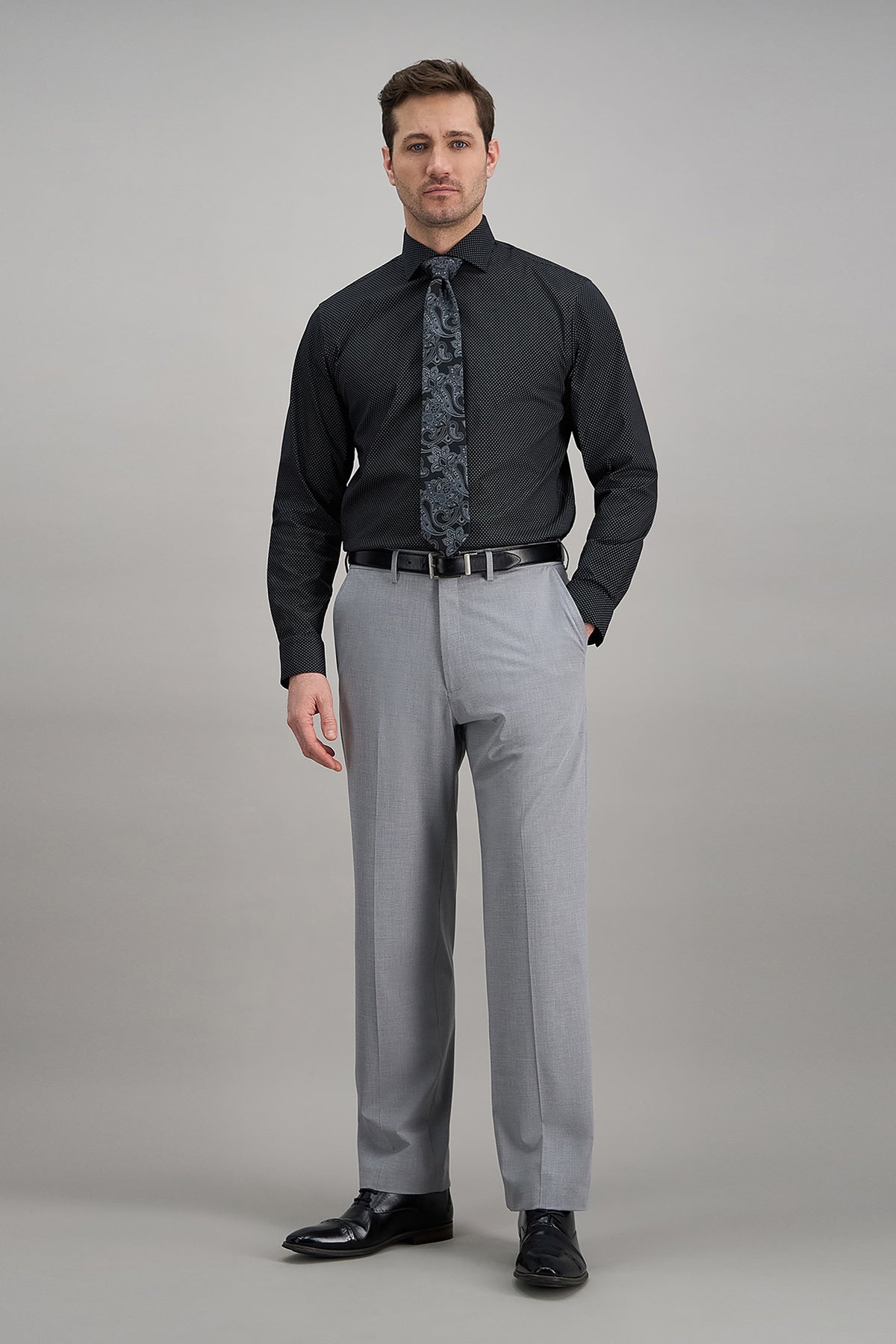 Wrinkle Free Classic Fit Dress Shirt - Haggar.com#color_black