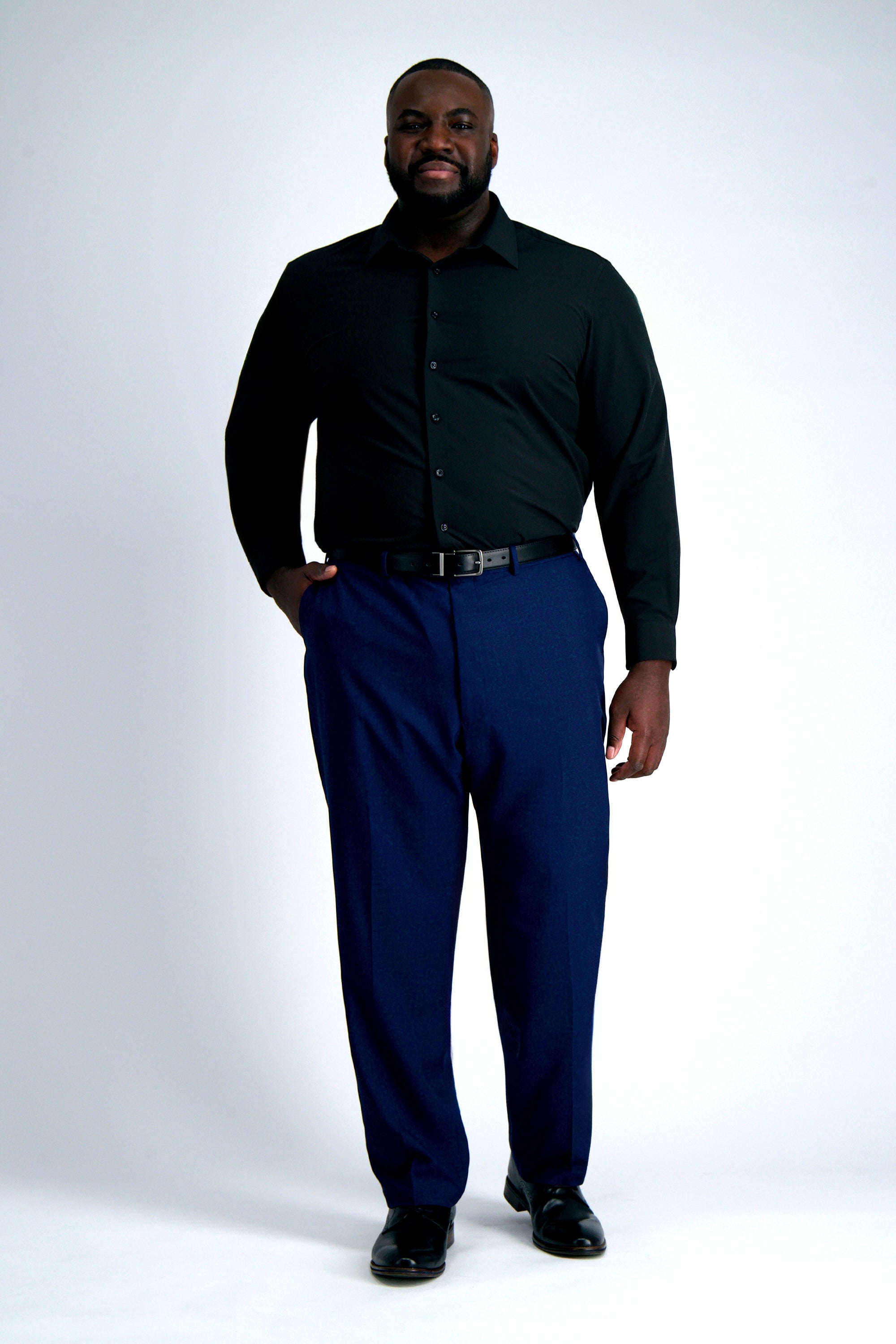 Smart Wash® Tall Dress Shirt - Black - Haggar.com