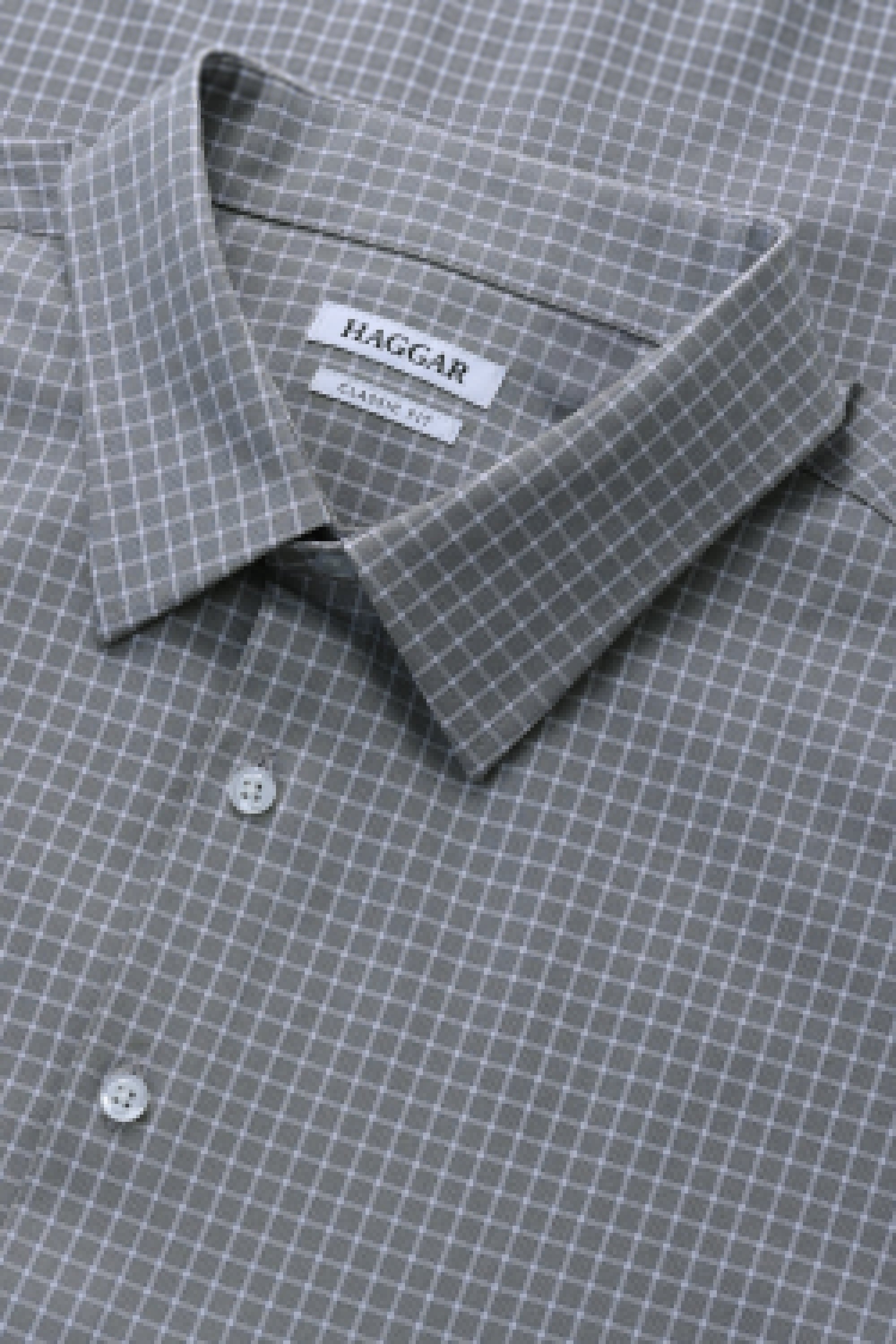 Tall Smart Wash® Dress Shirt - Medium Grey Grid, , hi-res#color_medium grey
