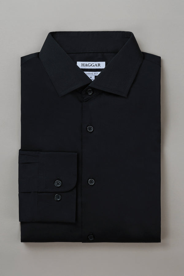 Big & Tall Wrinkle Free Classic Fit Dress Shirt - Haggar.com#color_black