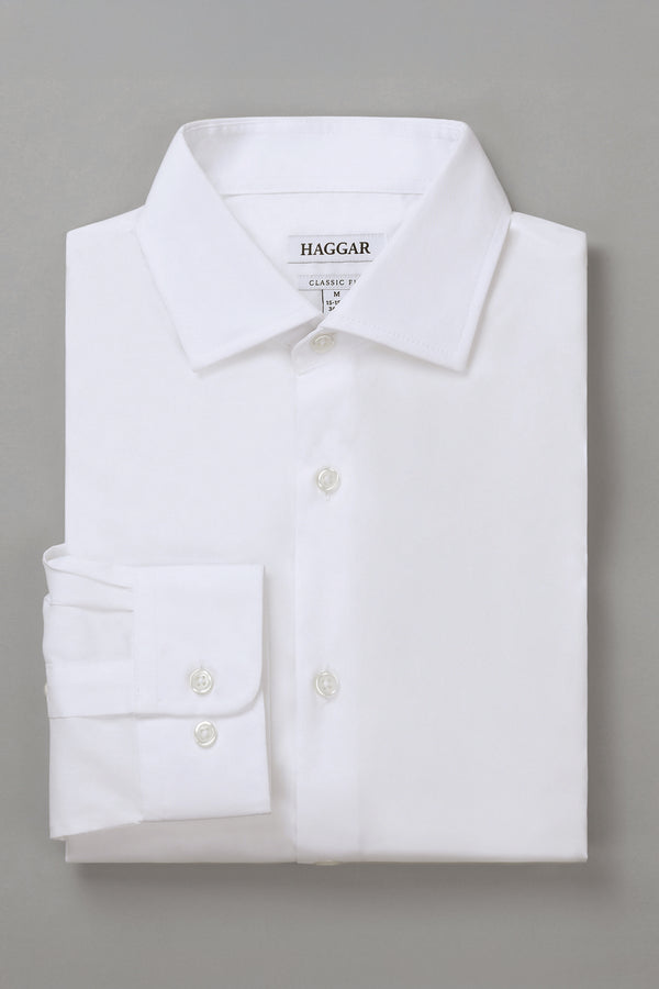 Big & Tall Wrinkle Free Classic Fit Dress Shirt - Haggar.com#color_white