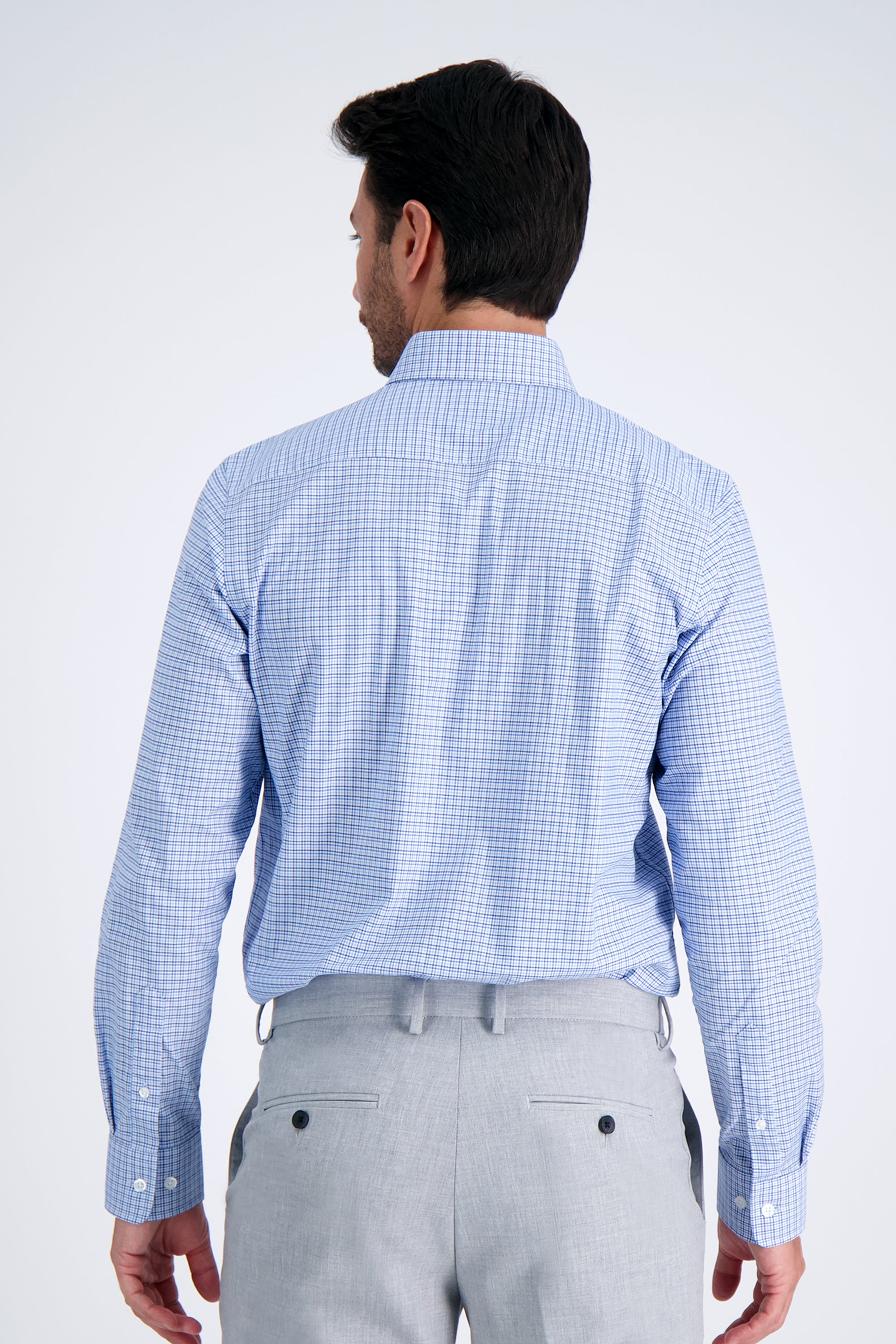 Premium Comfort Dress Shirt - Bright Blue Plaid, , hi-res
