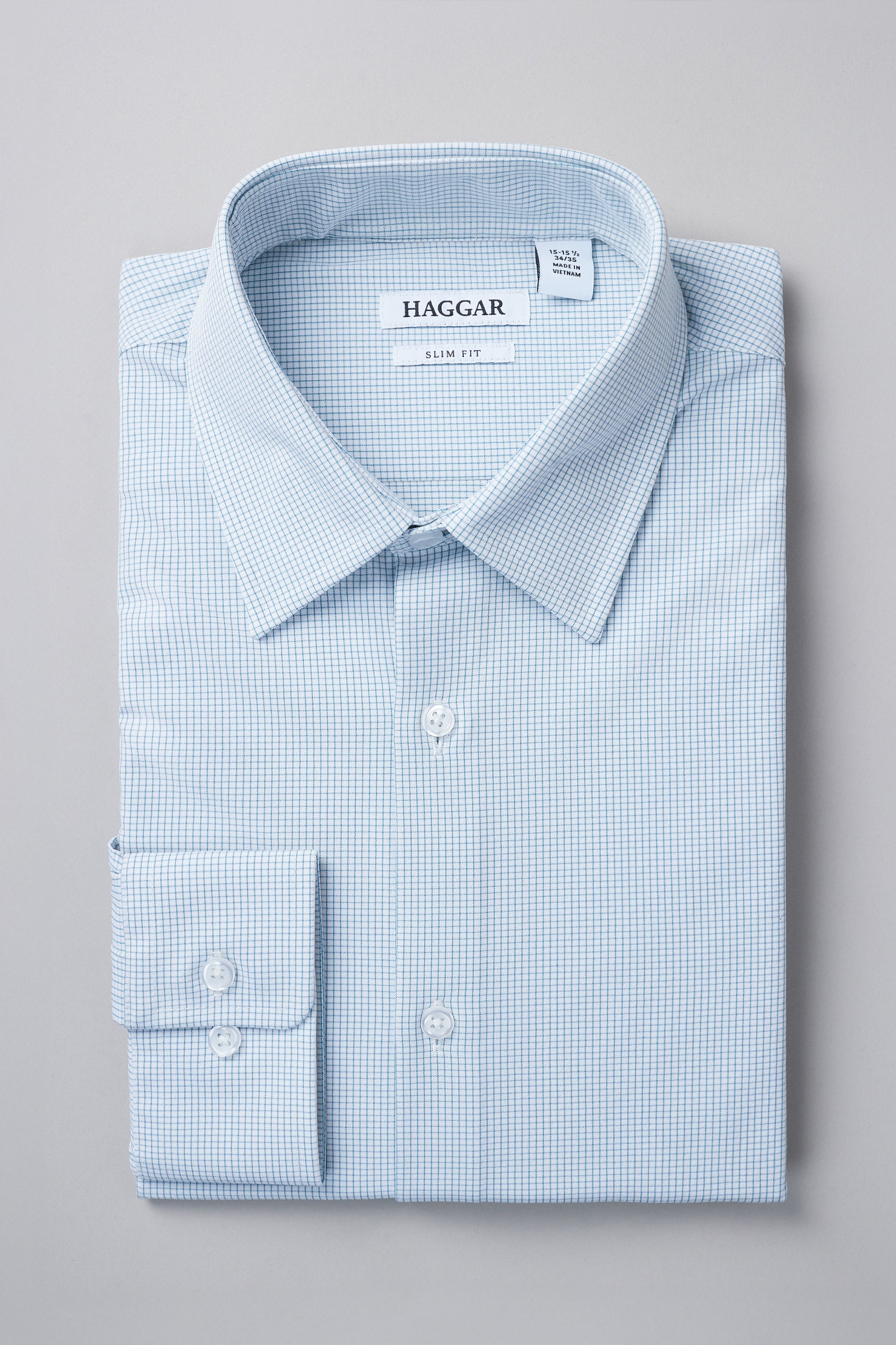 Smart Wash® Dress Shirt - Dark Green Check