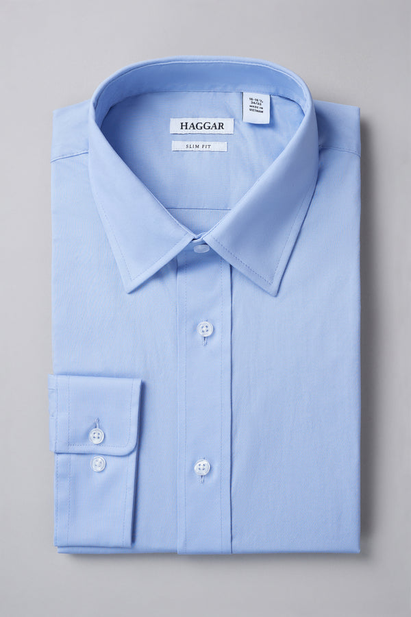 Premium Comfort Dress Shirt - Light Blue - Haggar.com#color_light blue