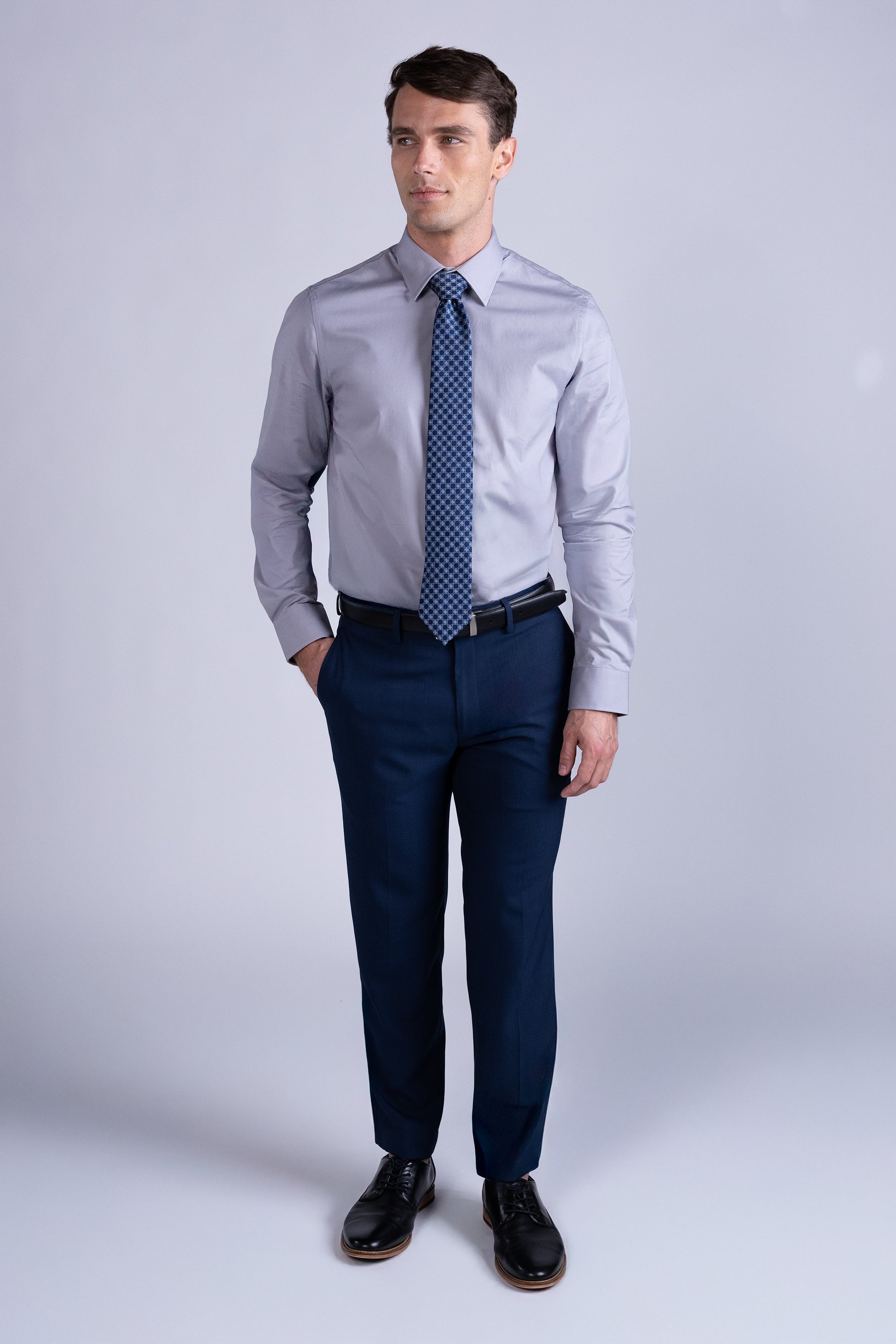Premium Comfort Dress Shirt - Light Grey, , hi-res