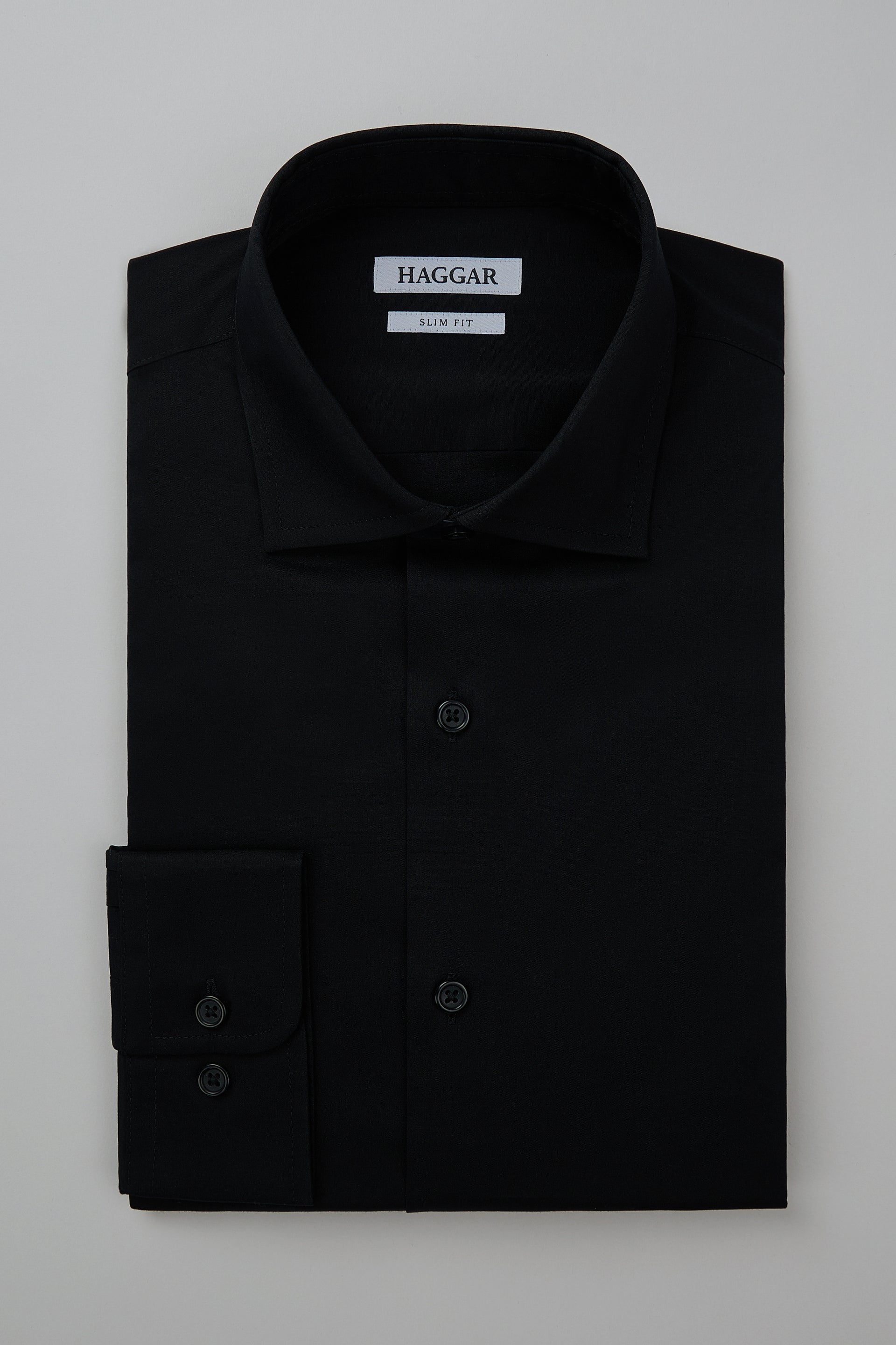 Haggar Wrinkle Free Slim Fit Dress Shirt in Black | Size: 17 X 34/35 Haggar Wrinkle Free Slim Fit Dress Shirt in Black | Size: 17 X 34/35