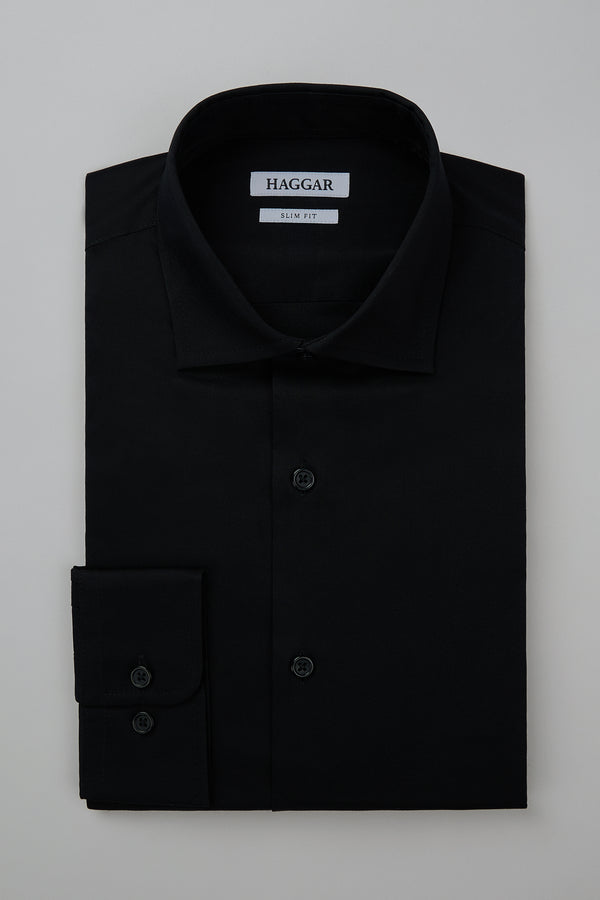 Wrinkle Free Slim Fit Dress Shirt - Haggar.com#color_black