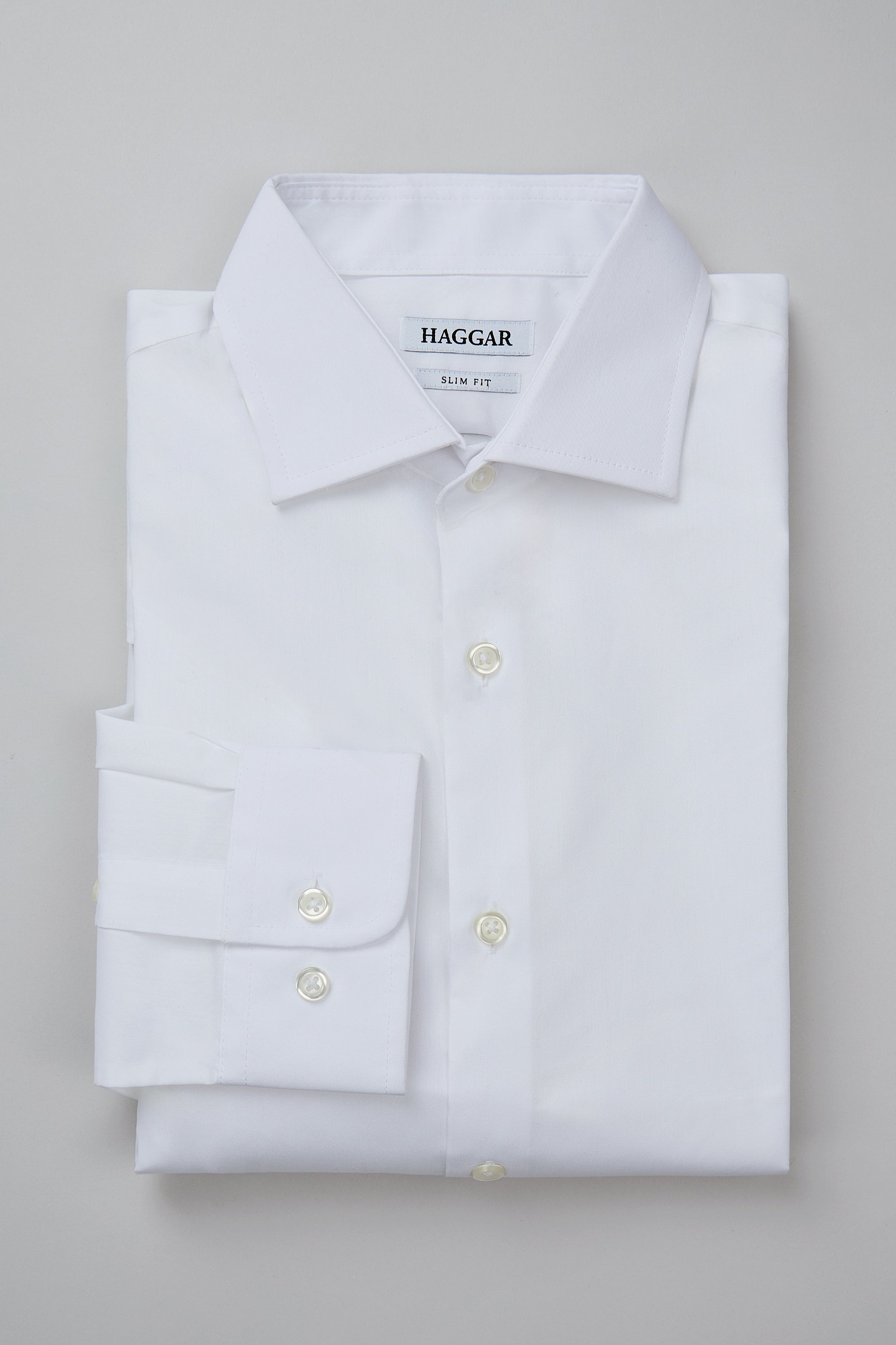 Wrinkle Free Slim Fit Dress Shirt - Haggar.com#color_white