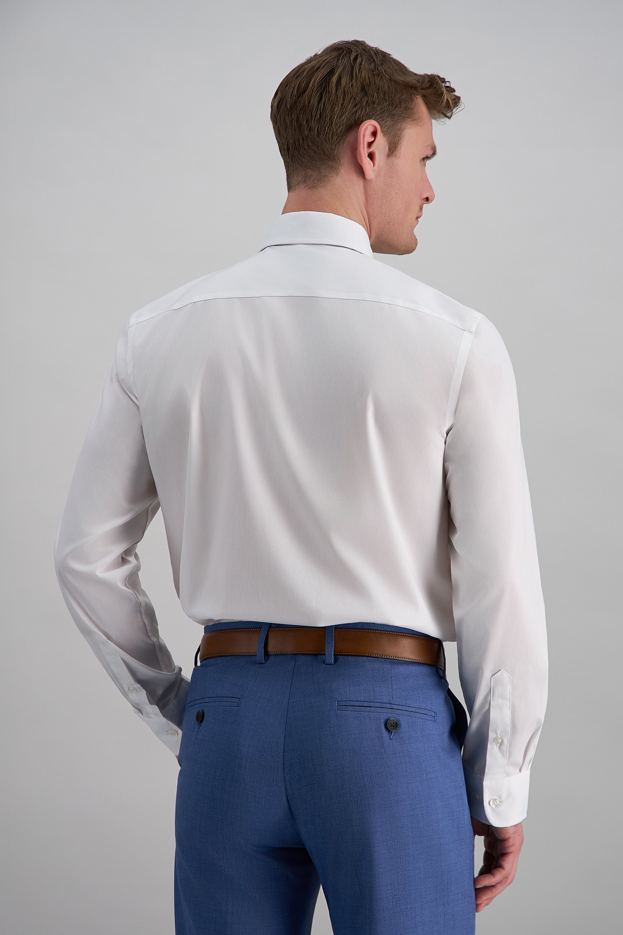 Wrinkle Free Slim Fit Dress Shirt - Haggar.com#color_white